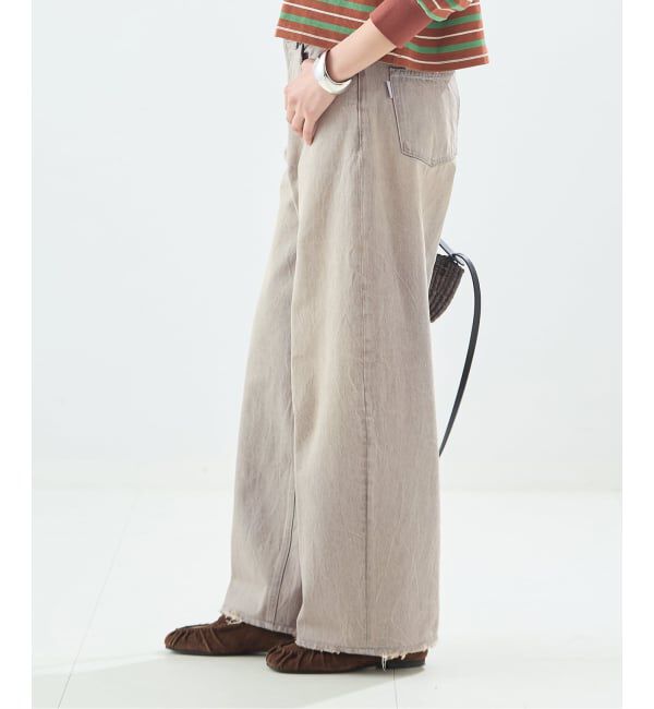 journal standard L'essage「【HAIKURE/ハイクル】BETHANY SHORT LENGTH PEARL GREY」|デニム|