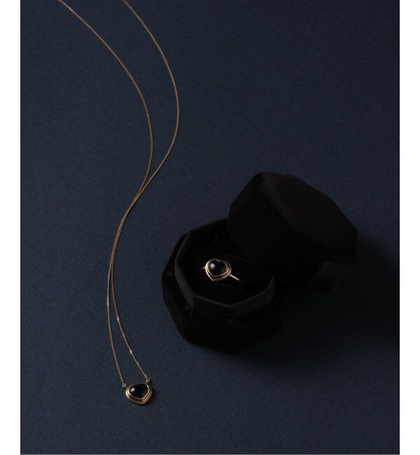 Lilas by Spick&Span「ハートカボションオニキスリング K10」|リング|