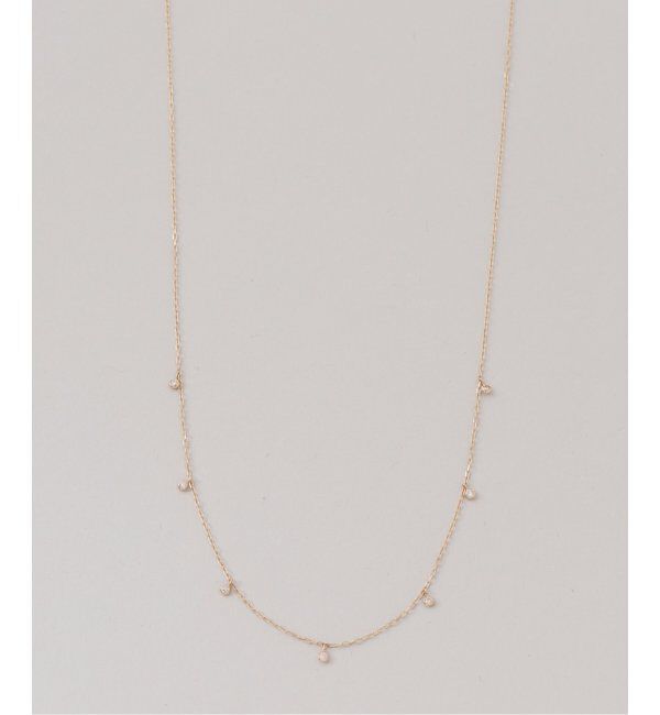 Lilas by Spick&Span「《WEB限定》7ダイヤステーション40cmネックレス K10」|ネックレス|