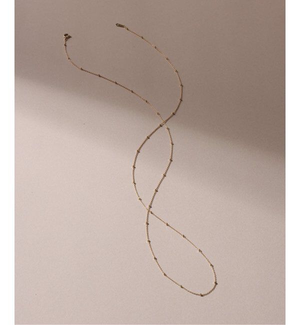 Lilas by Spick&Span「グリッターチェーン65cmネックレス K10」|ネックレス|ゴールド