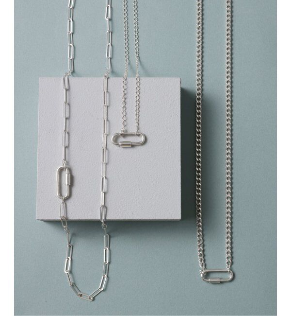 Spick and Span「【SAMH by LILAS】カラビナペーパークリップチェーンネックレス SV」|ネックレス|
