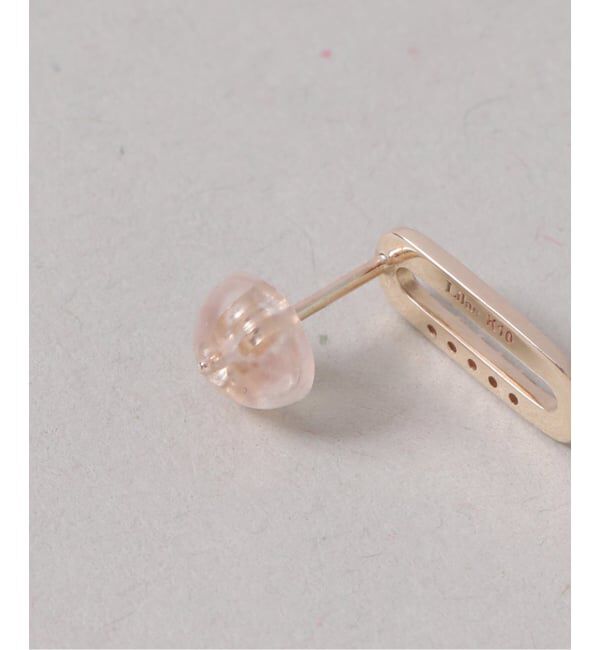 Lilas by Spick&Span「オーバルモチーフ*ダイヤピアス K10（両耳）」|ピアス|