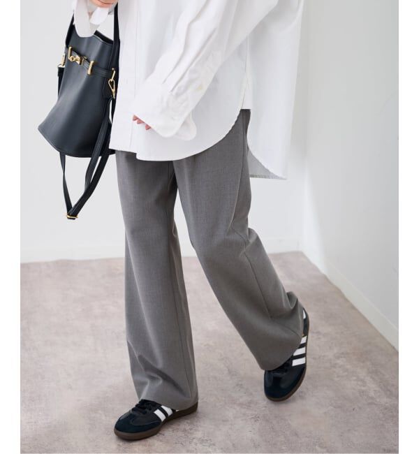 FRAMeWORK「≪洗濯機洗い可≫TRウォッシャブルイージースラックス」|スラックス|グレー