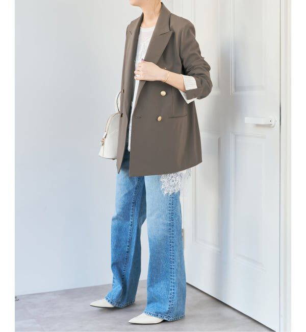 Spick and Span「《新色有り / 追加》プレーンウィーブダブルブレストジャケット」|テーラードジャケット|