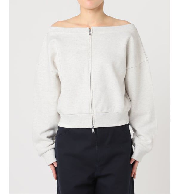 U by SPICK&SPAN「オフショルジップスウェット」|スウェット・ジャージ|