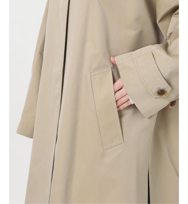 Spick and Span「T/Cギャバステンカラーハーフコート」|ステンカラーコート|