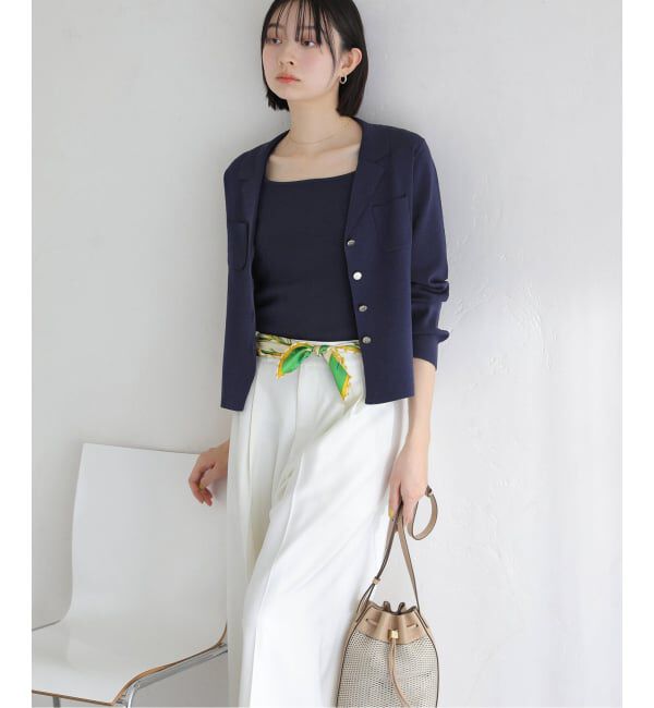  「【洗える】開襟アンサンブル」|ニット・セーター|