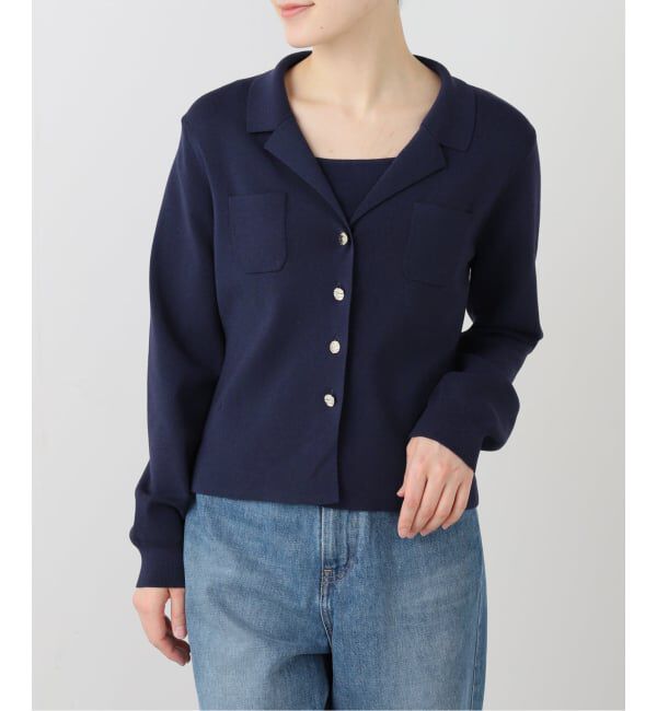  「【洗える】開襟アンサンブル」|ニット・セーター|