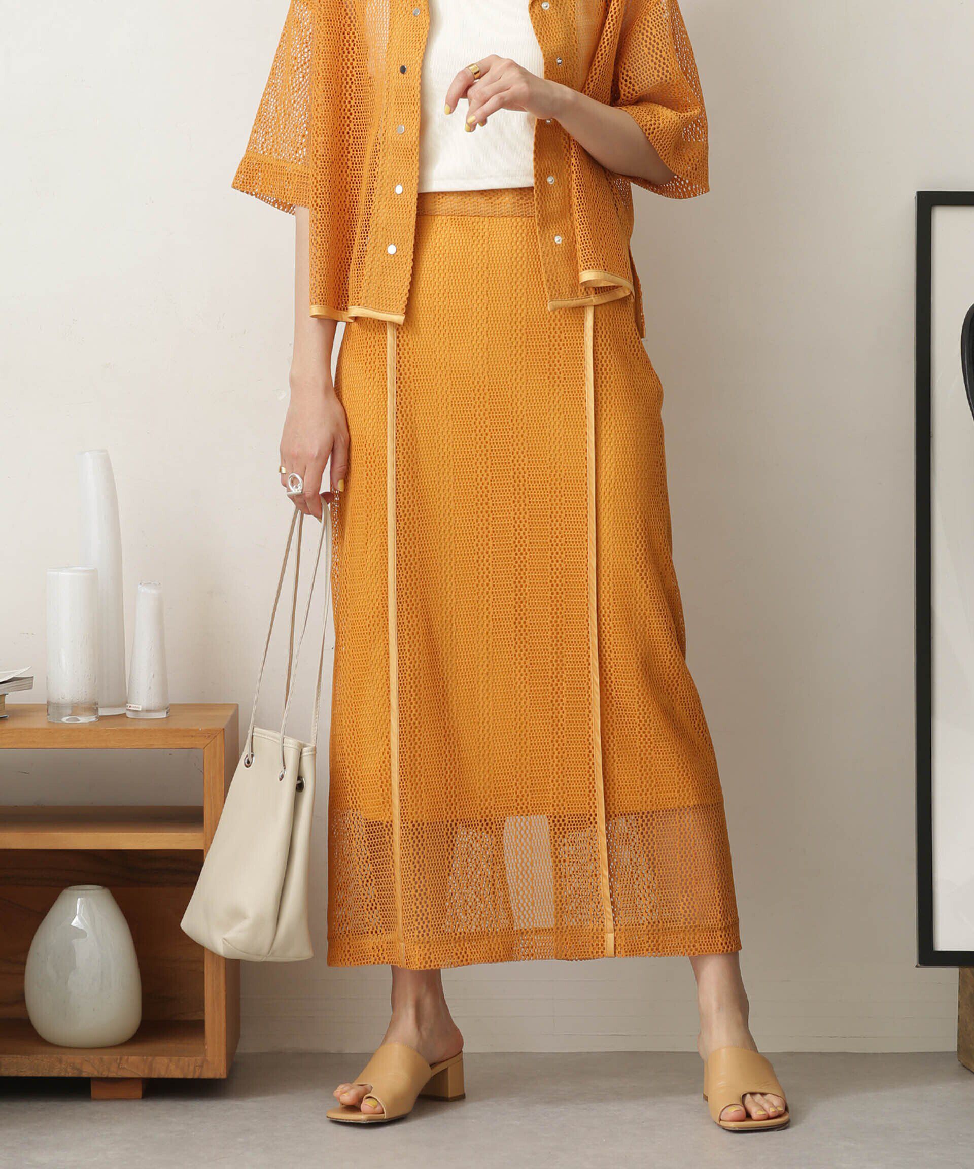 nano･universe「LB.03/ラッセルレースIラインスカート(セットアップ可)」|スカート|