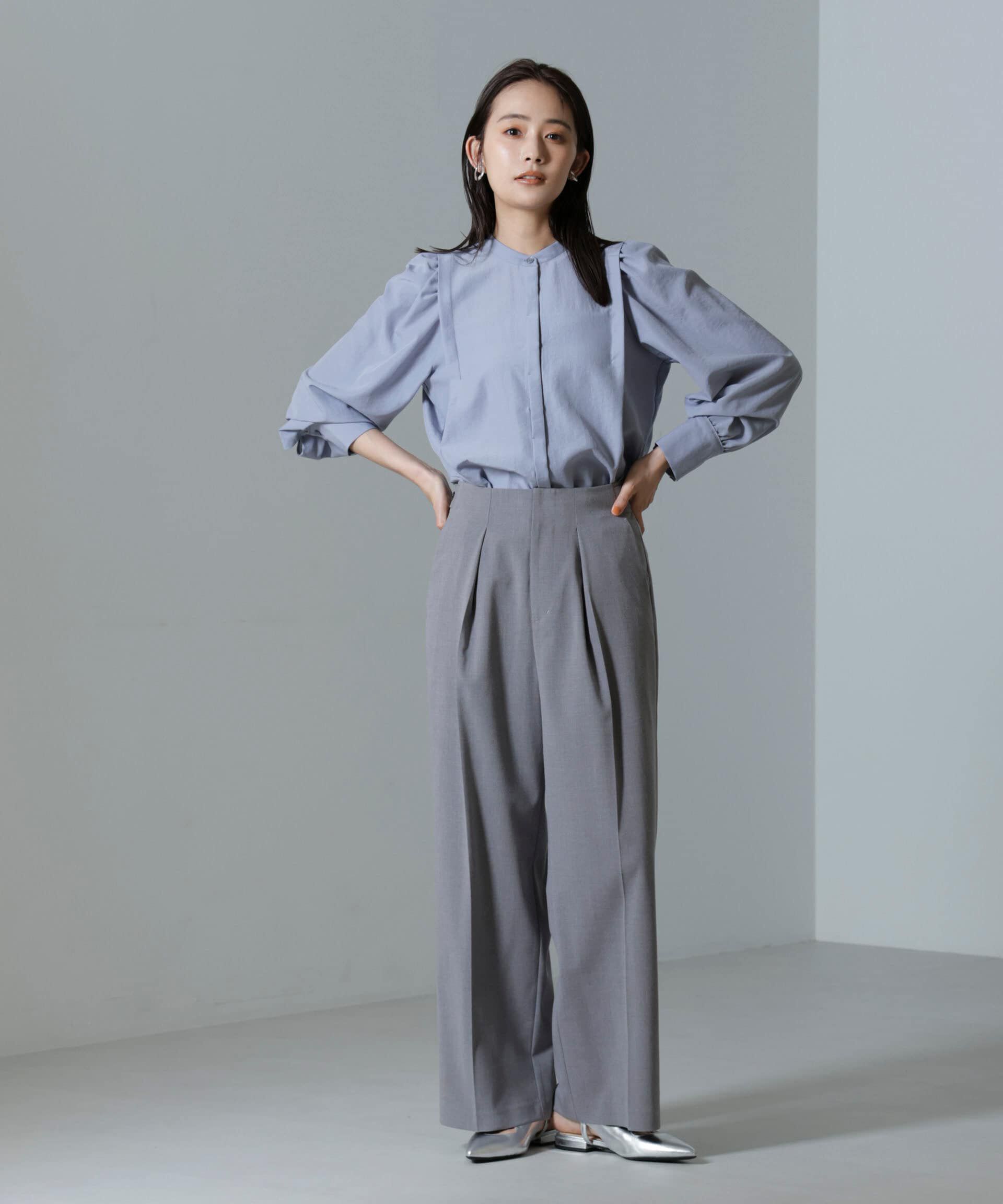 nano･universe「ドライウェザーストレッチ インタックワイドパンツ(セットアップ可)」|チノ|