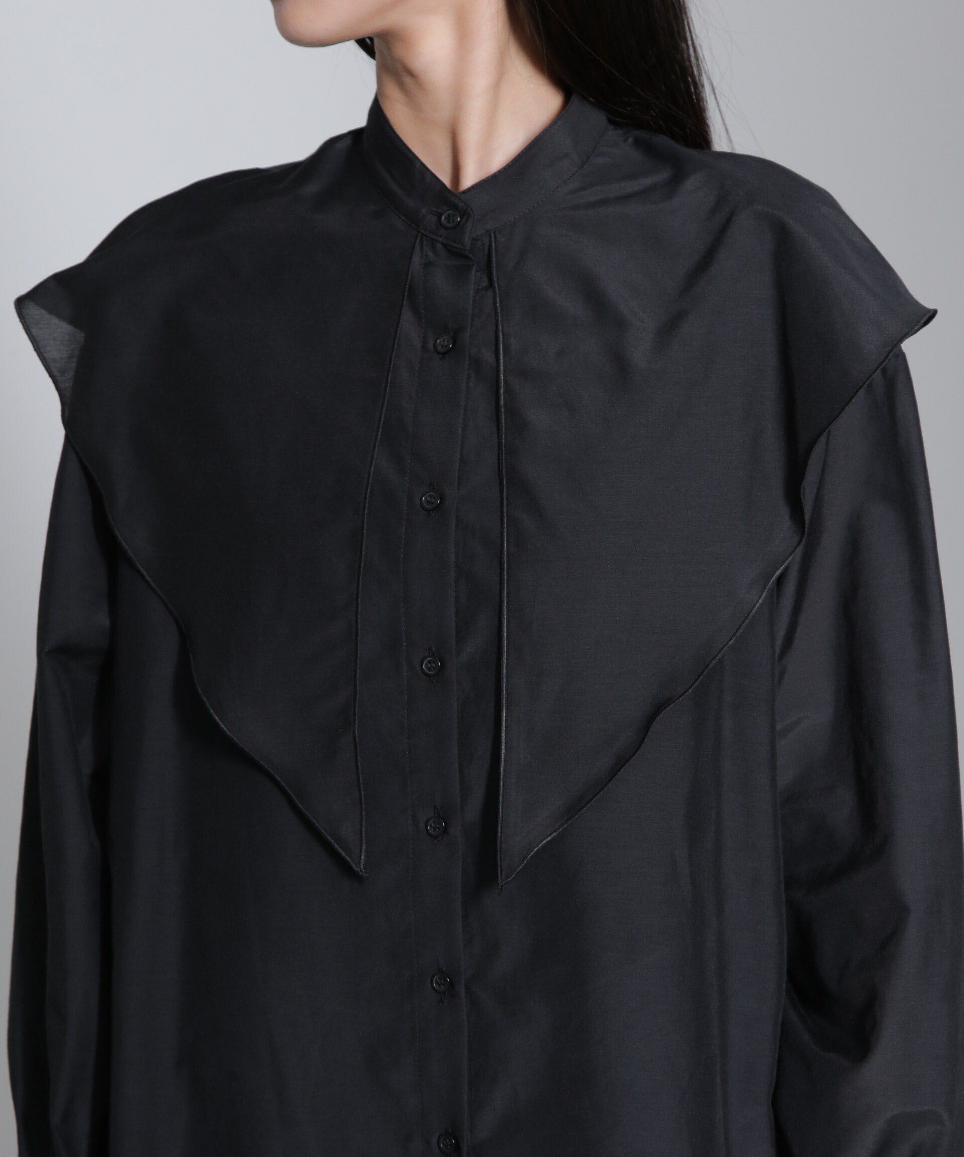 nano･universe「シルク混ビックカラーシャツ」|シャツ・ブラウス|