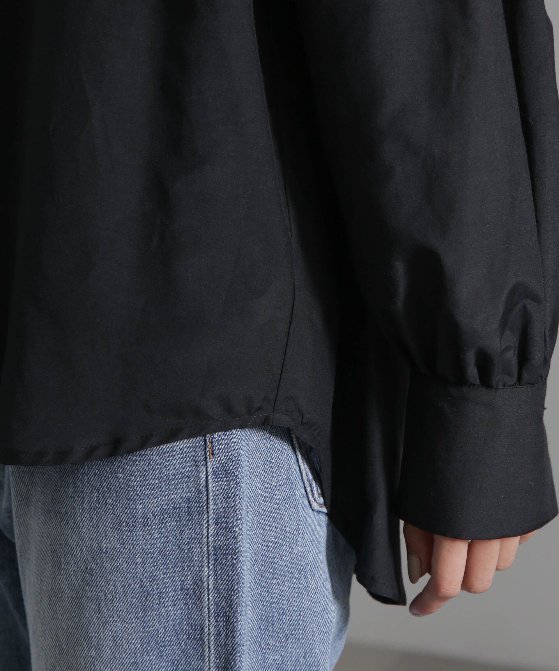 nano･universe「シルク混ビックカラーシャツ」|シャツ・ブラウス|