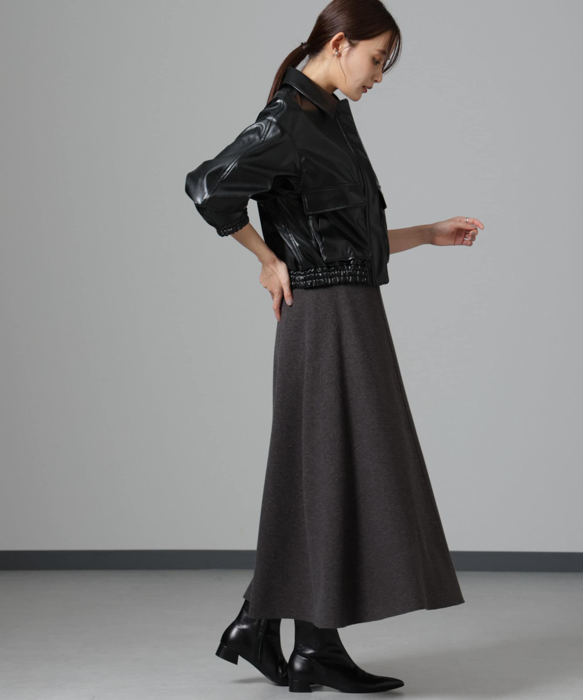 nano･universe「ニードルジャージーフレアスカート」|スカート|