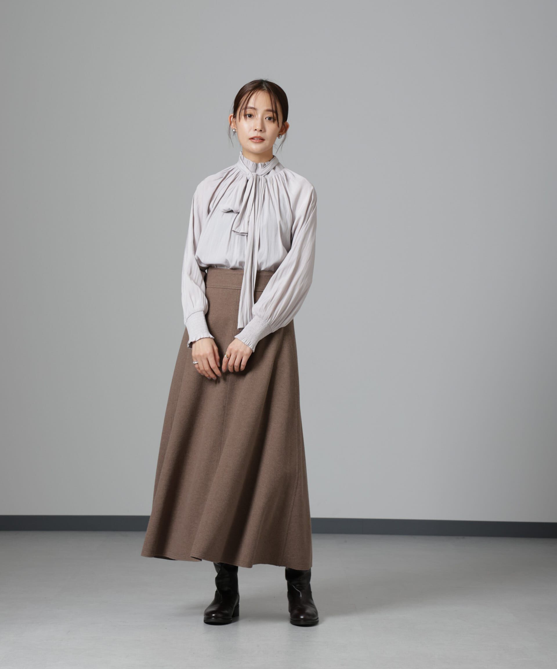 nano･universe「ニードルジャージーフレアスカート」|スカート|