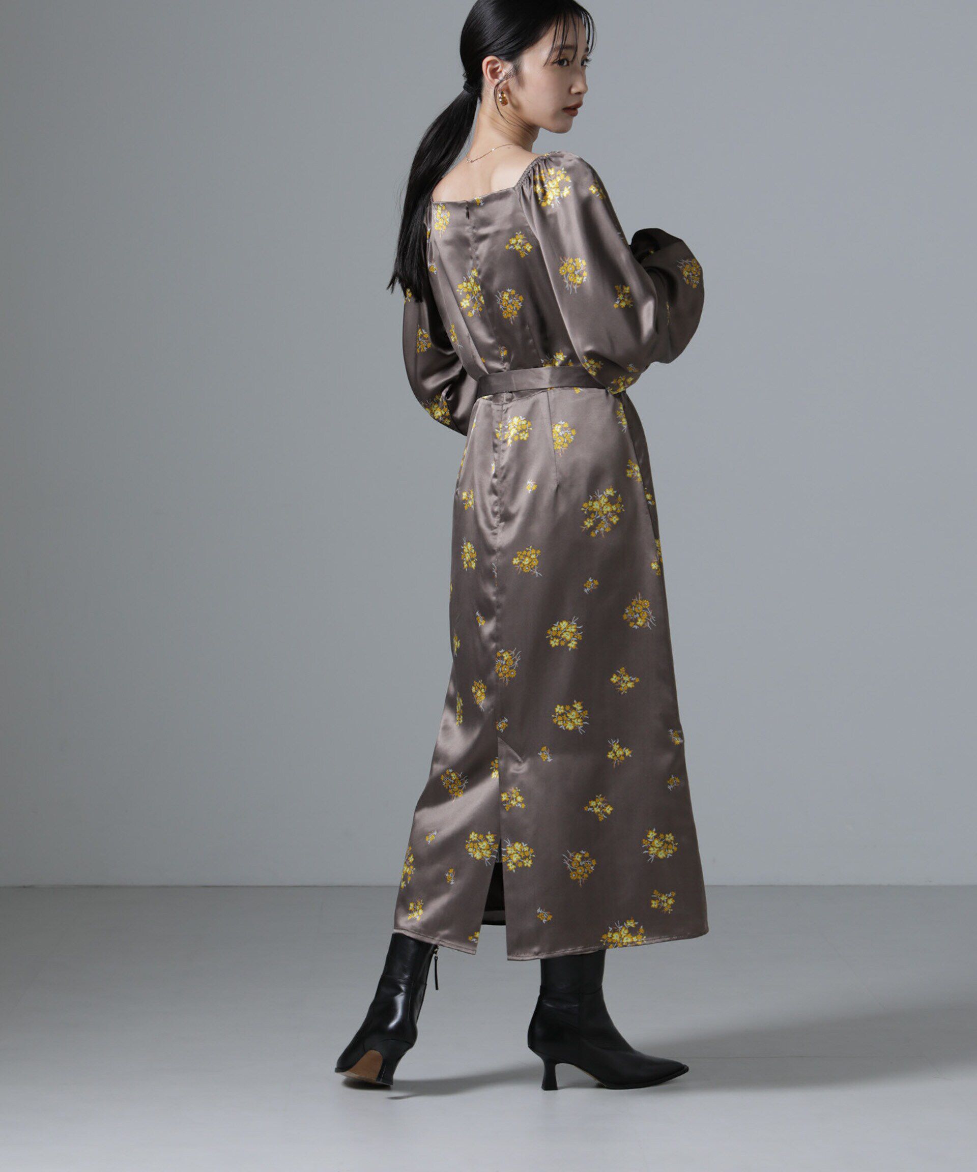 nano･universe「オフショル2WAYフラワープリントワンピース」|ワンピース|