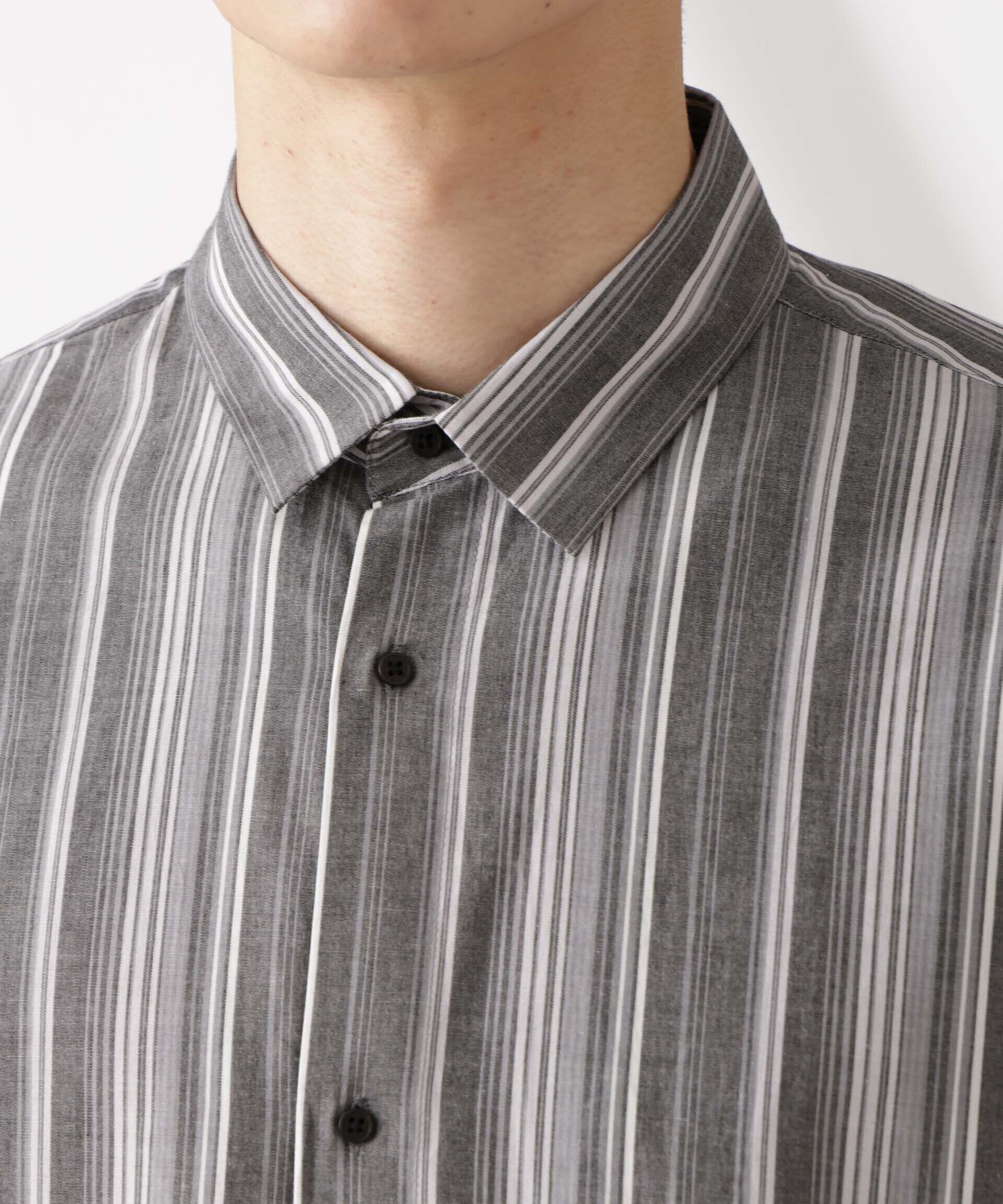 nano･universe「ランダムストライプシャツ 長袖」|シャツ・ブラウス|