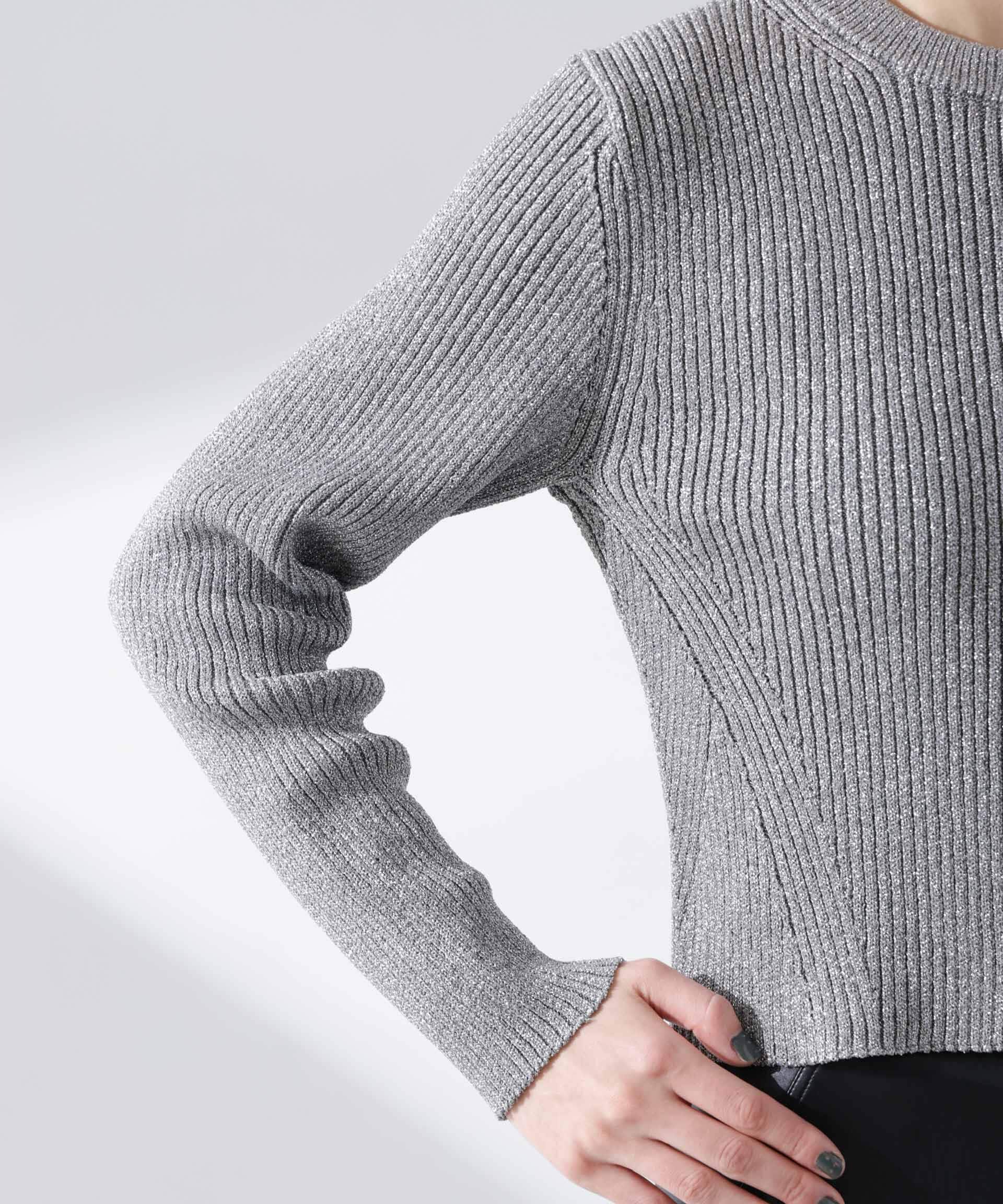 nano･universe「グリッターラメニットカーディガン（セットアップ可）」|ニット・セーター|