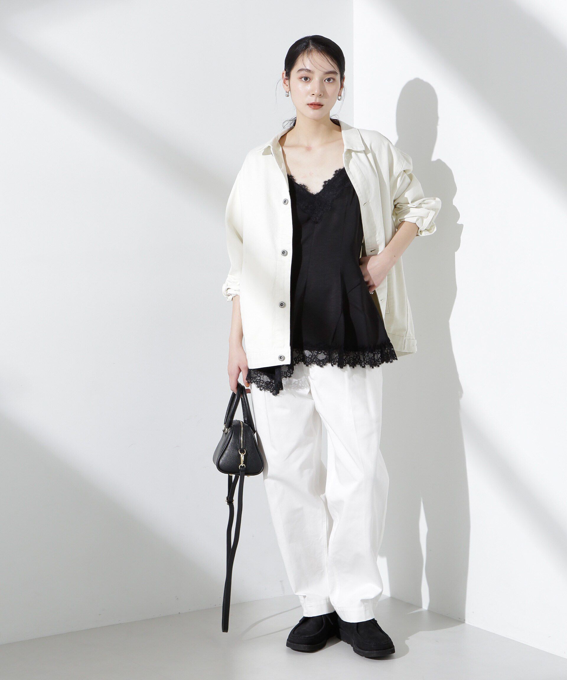 nano･universe「アシンメトリーレースミニワンピース」|Tシャツ・カットソー|