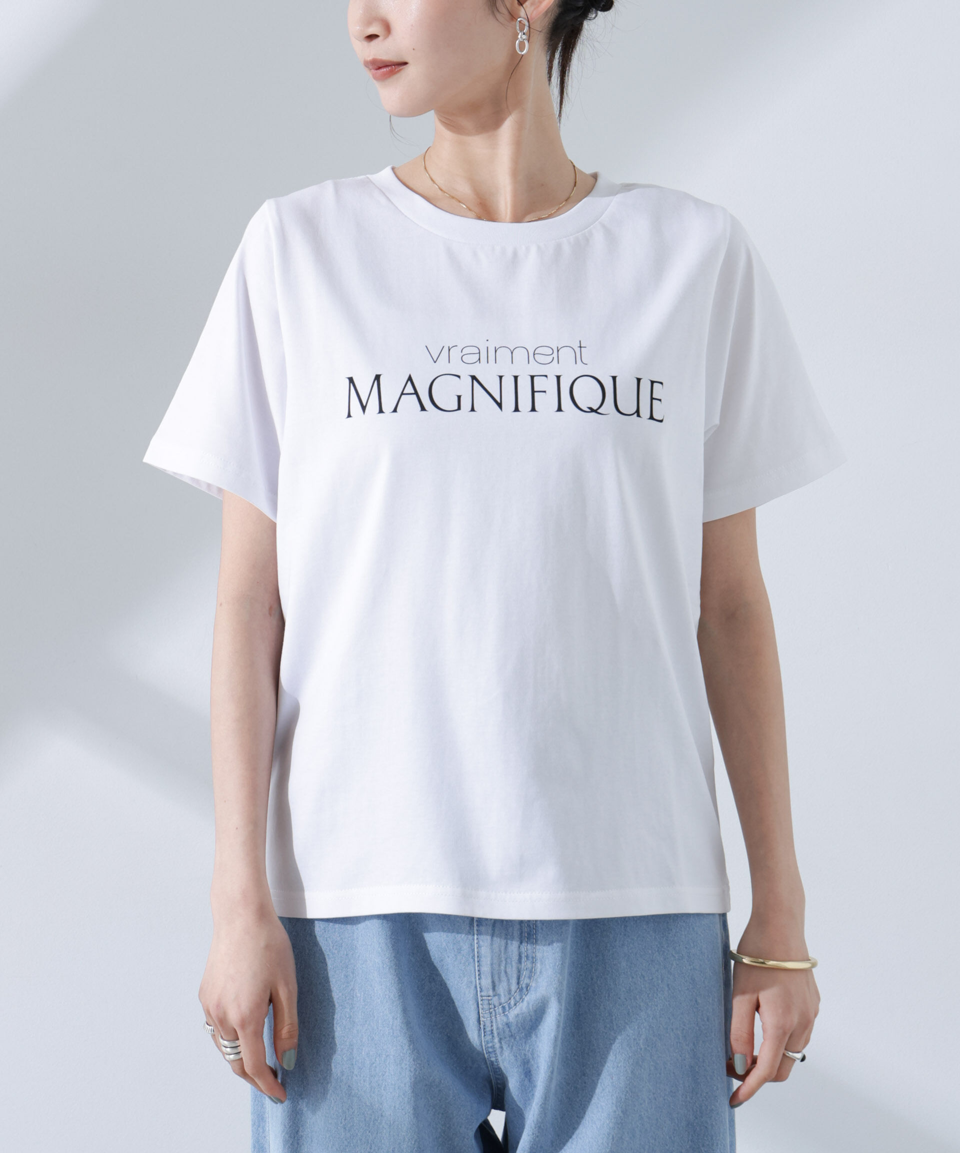 nano･universe「ロゴプリントTシャツ」|Tシャツ・カットソー|