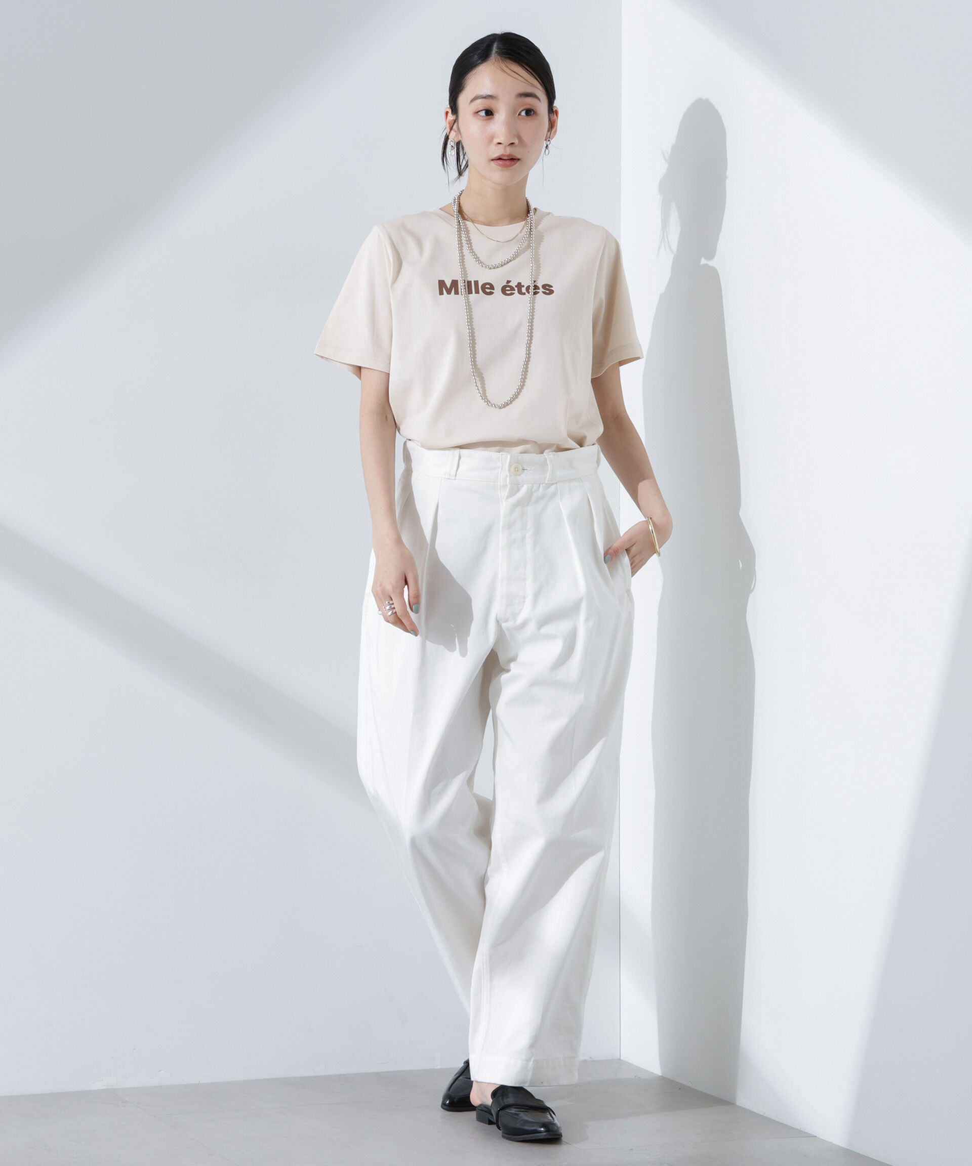 nano･universe「ロゴプリントTシャツ」|Tシャツ・カットソー|