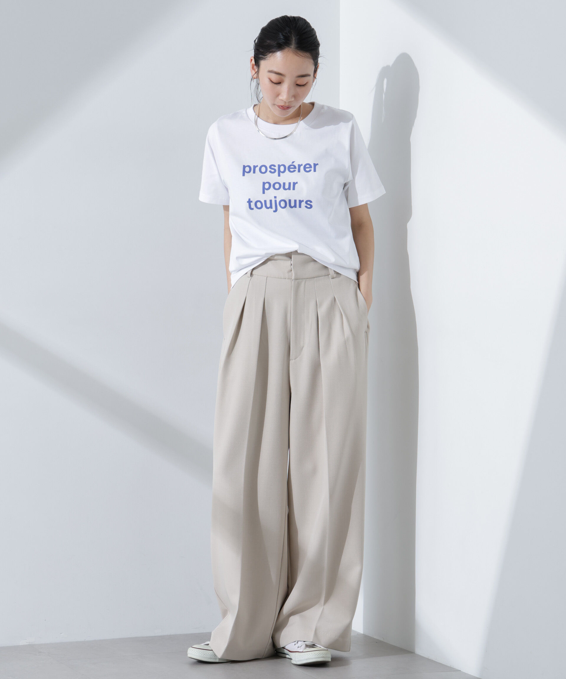 nano･universe「ロゴプリントTシャツ」|Tシャツ・カットソー|