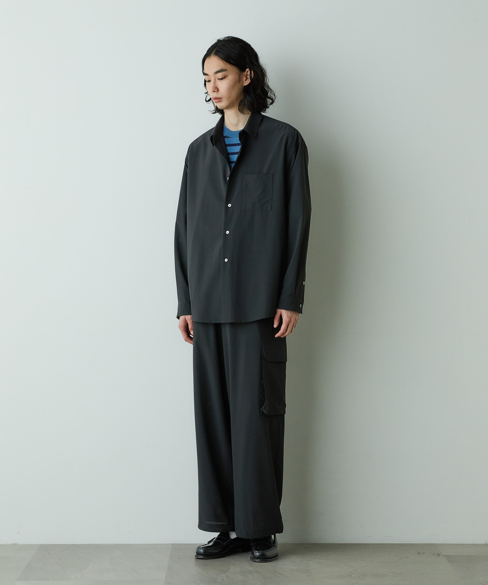 nano･universe「「HOTEL PALACE」オテルパラス アスレチックテックレギュラーカラーシャツ」|シャツ・ブラウス|