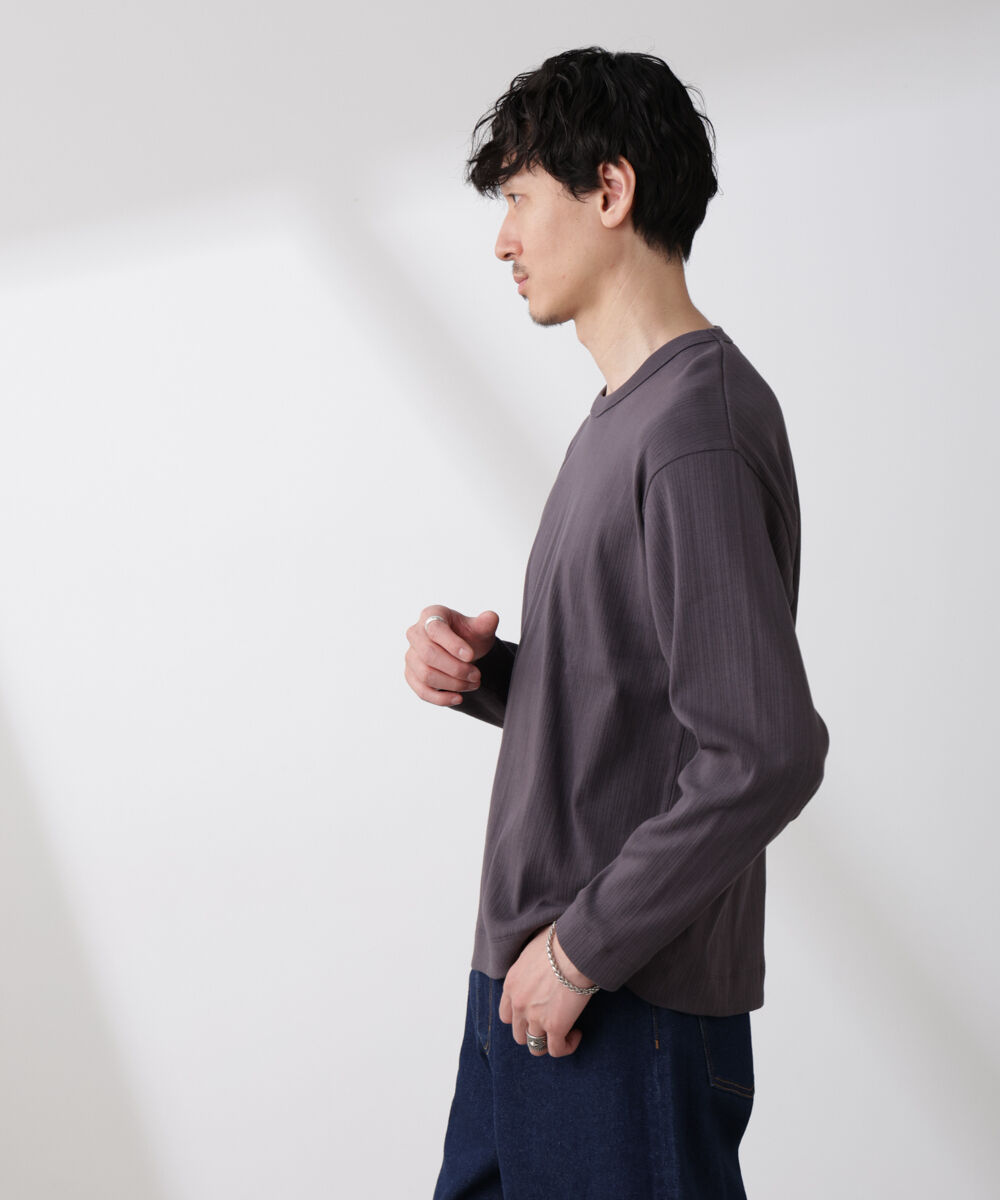 nano･universe「ランダムフライスロングスリーブTシャツ 長袖」|Tシャツ・カットソー|