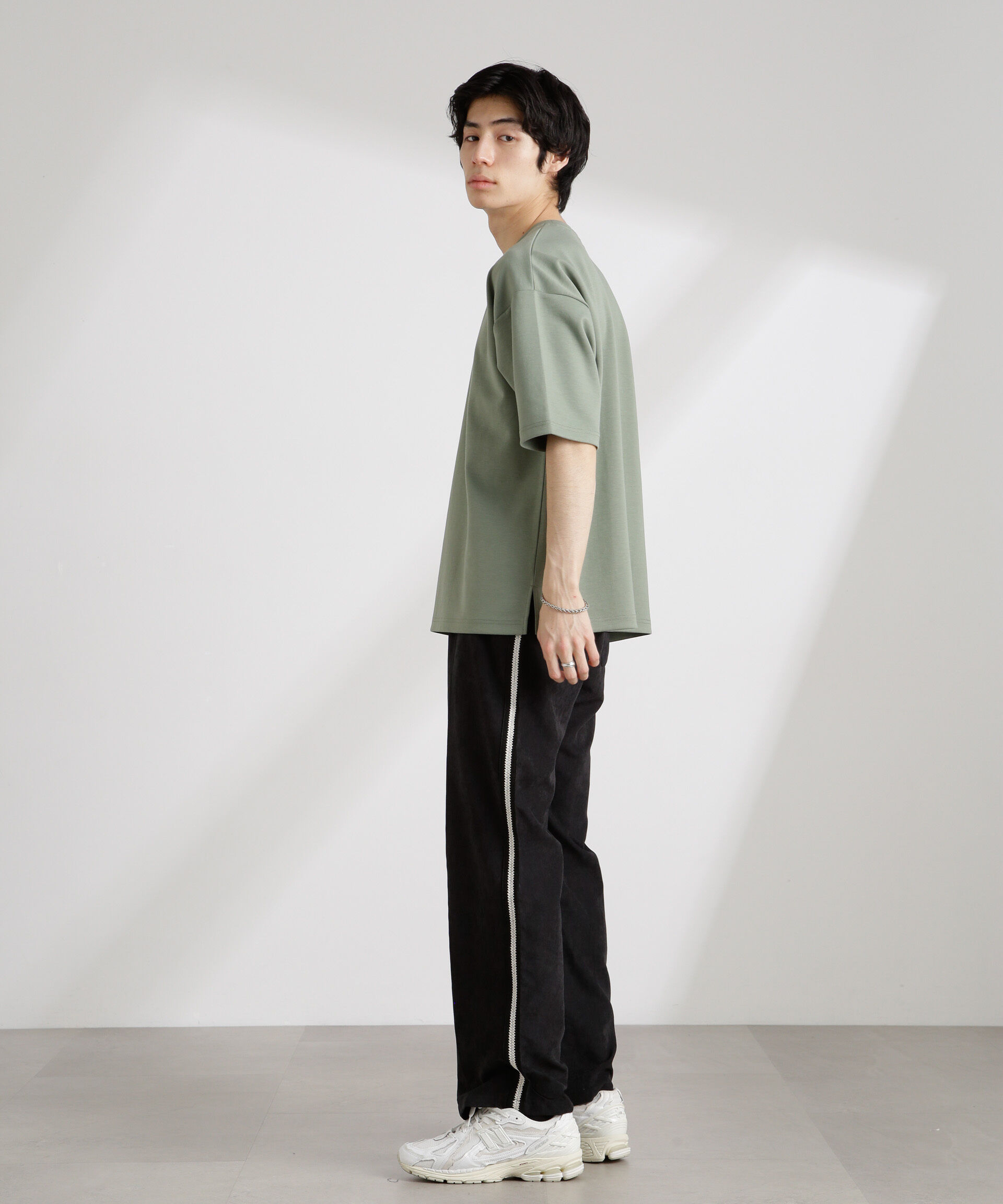 nano･universe「ワイドダンボールTシャツ 半袖」|Tシャツ・カットソー|