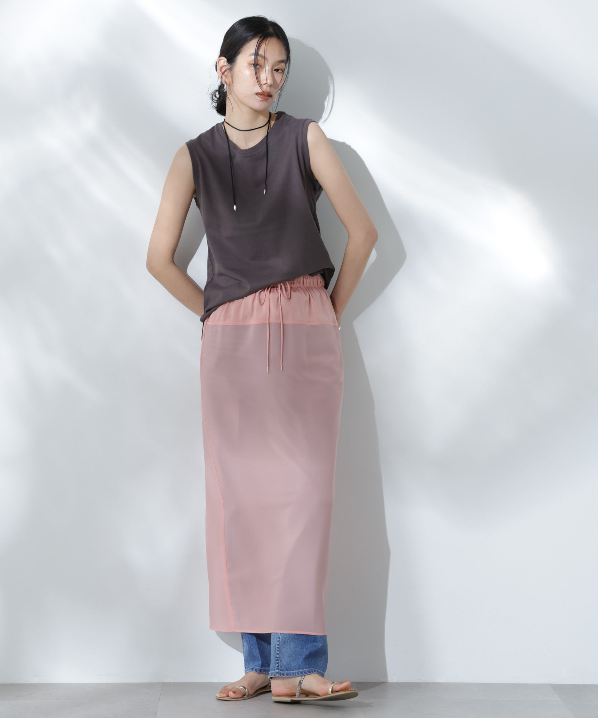 nano･universe「Anti Soaked(R) 汗染み防止ノースリーブTシャツ」|Tシャツ・カットソー|