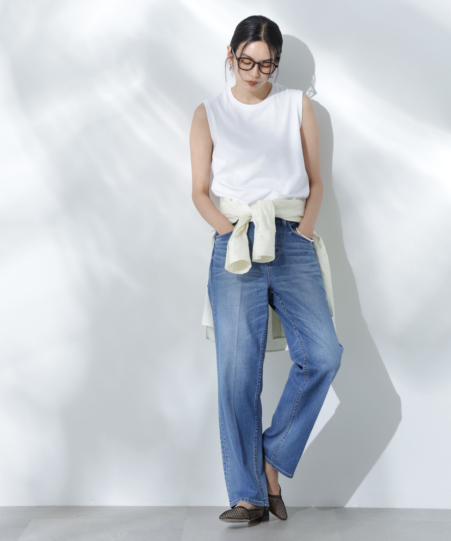 nano･universe「Anti Soaked(R) 汗染み防止ノースリーブTシャツ」|Tシャツ・カットソー|