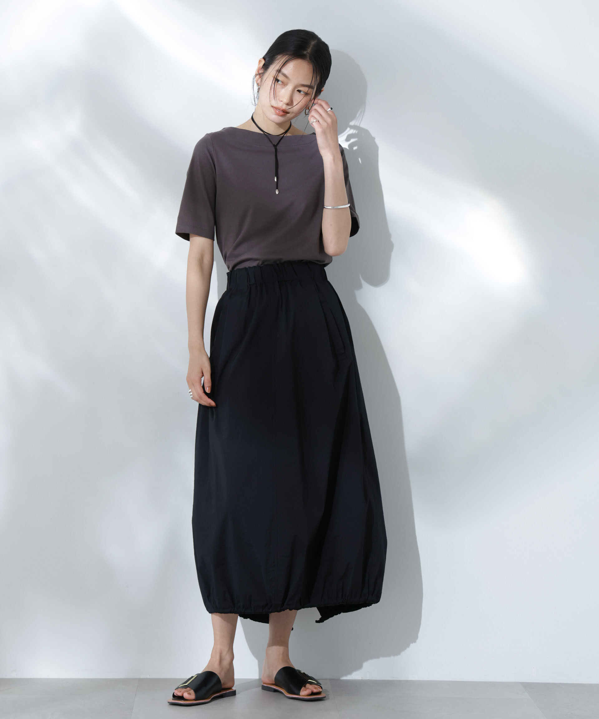 nano･universe「Anti Soaked(R) 汗染み防止ボートネックTシャツ」|Tシャツ・カットソー|