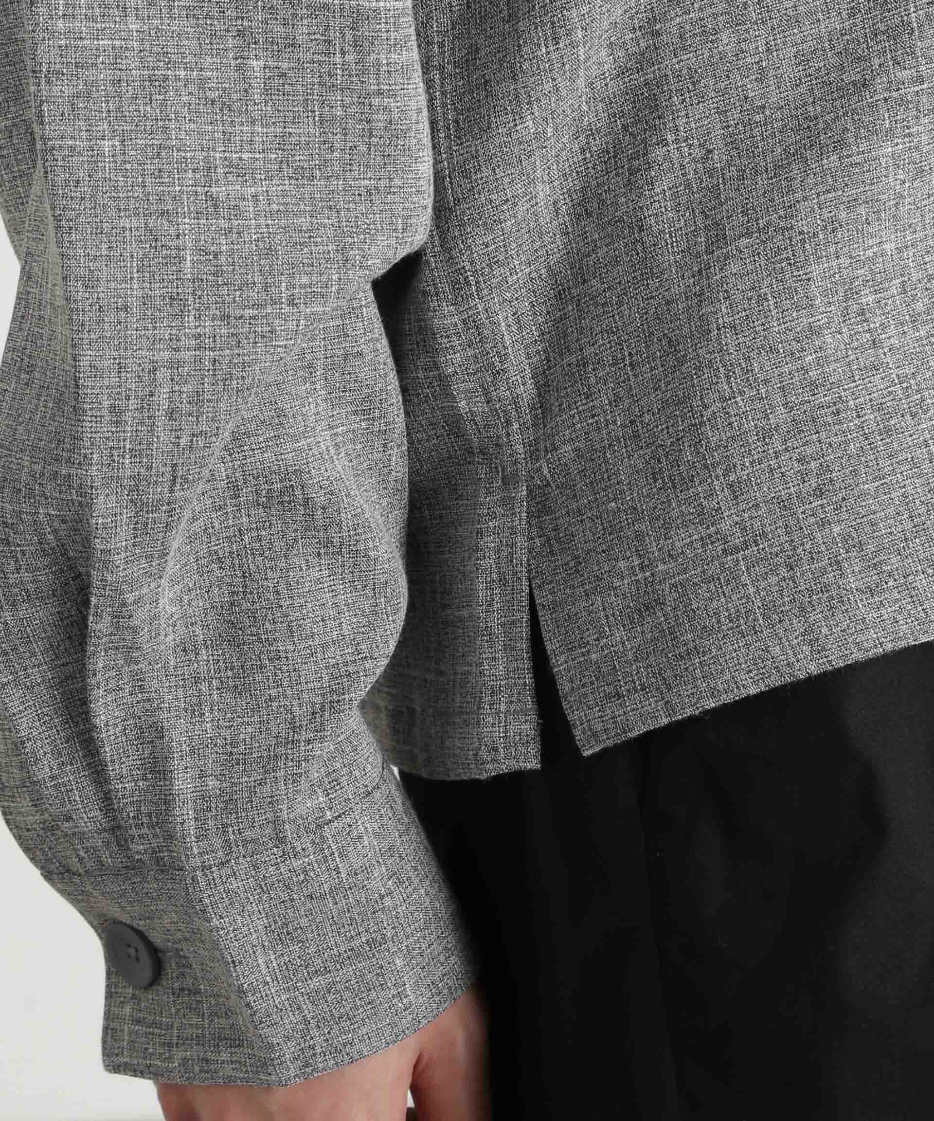 nano･universe「WEB限定/リネンライク開襟シャツ 長袖」|シャツ・ブラウス|