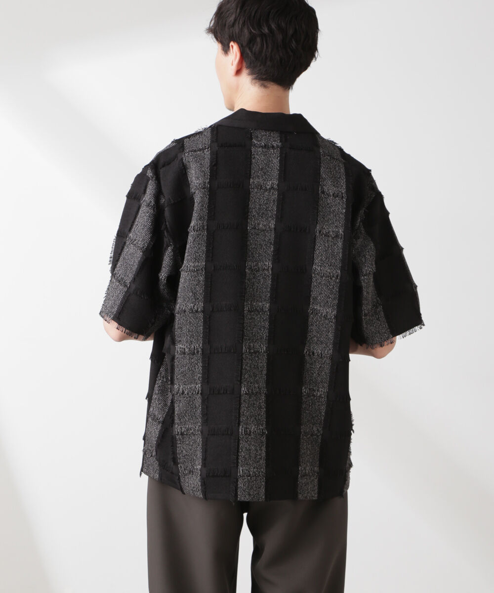 nano･universe「カットジャガードフリンジシャツ」|シャツ・ブラウス|