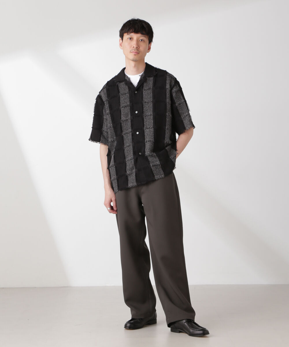 nano･universe「カットジャガードフリンジシャツ」|シャツ・ブラウス|