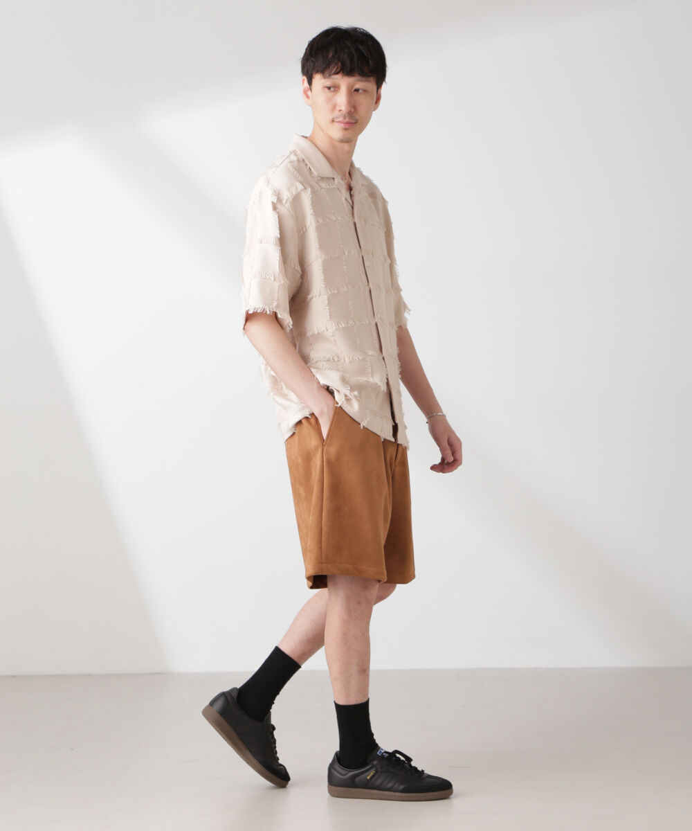 nano･universe「カットジャガードフリンジシャツ」|シャツ・ブラウス|