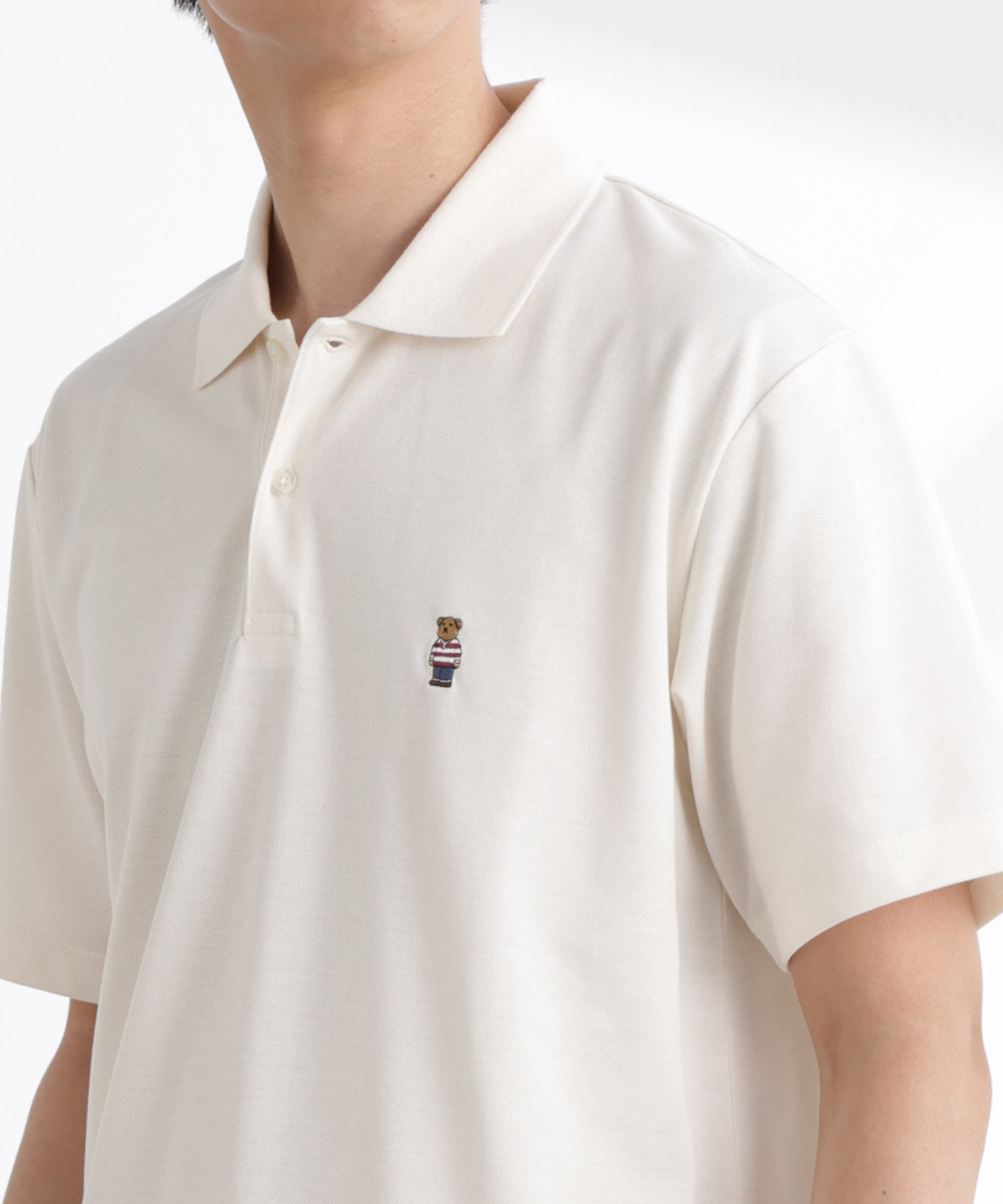 nano･universe「ナノベア鹿の子ポロシャツ 半袖」|Tシャツ・カットソー|