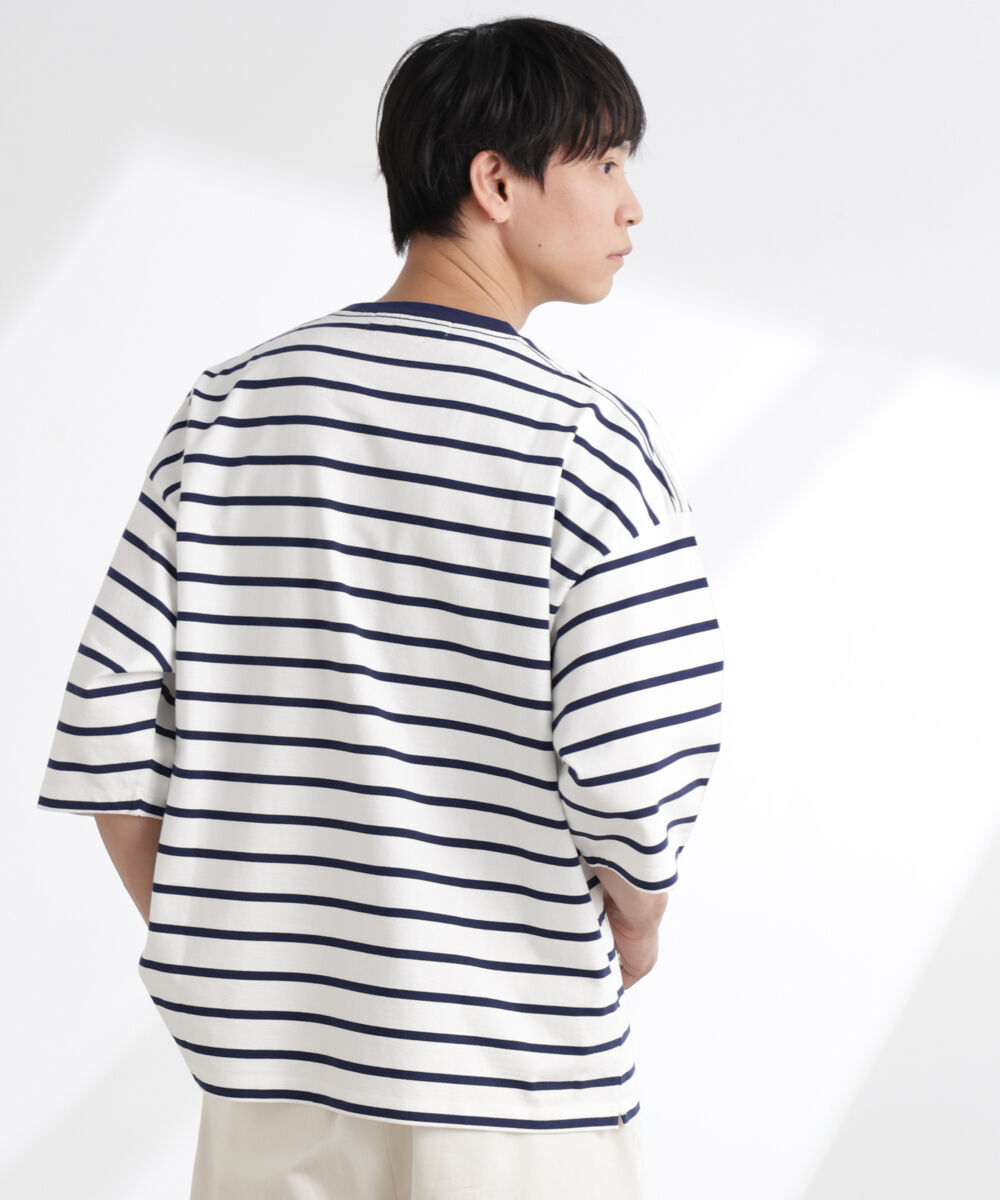 nano･universe「ルーズフィットワイドスリーブTシャツ 7分袖」|Tシャツ・カットソー|