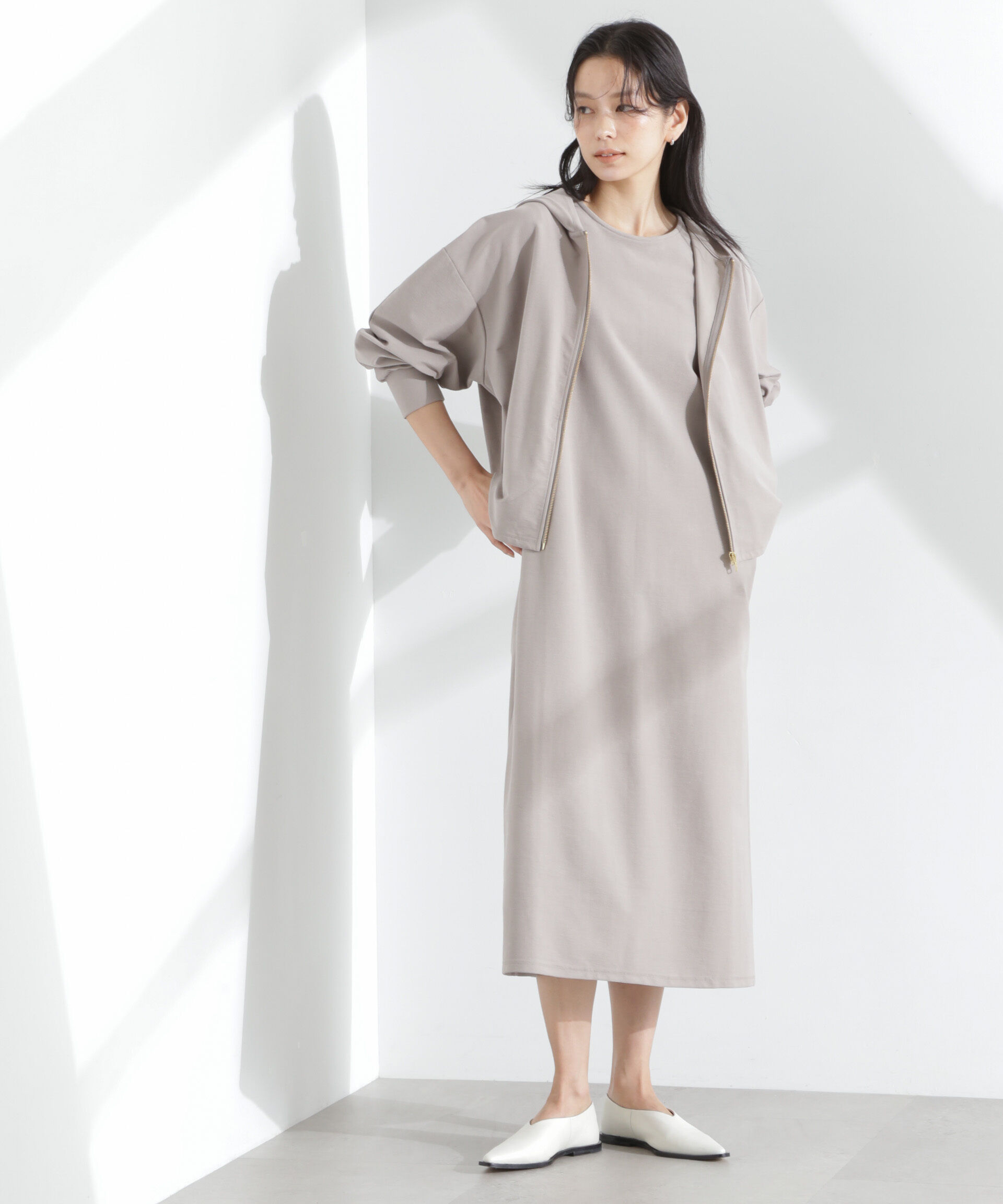 nano･universe「「MC」coveross(R)ツイル調 冷感プレーティング天竺ワンピース」|ワンピース|