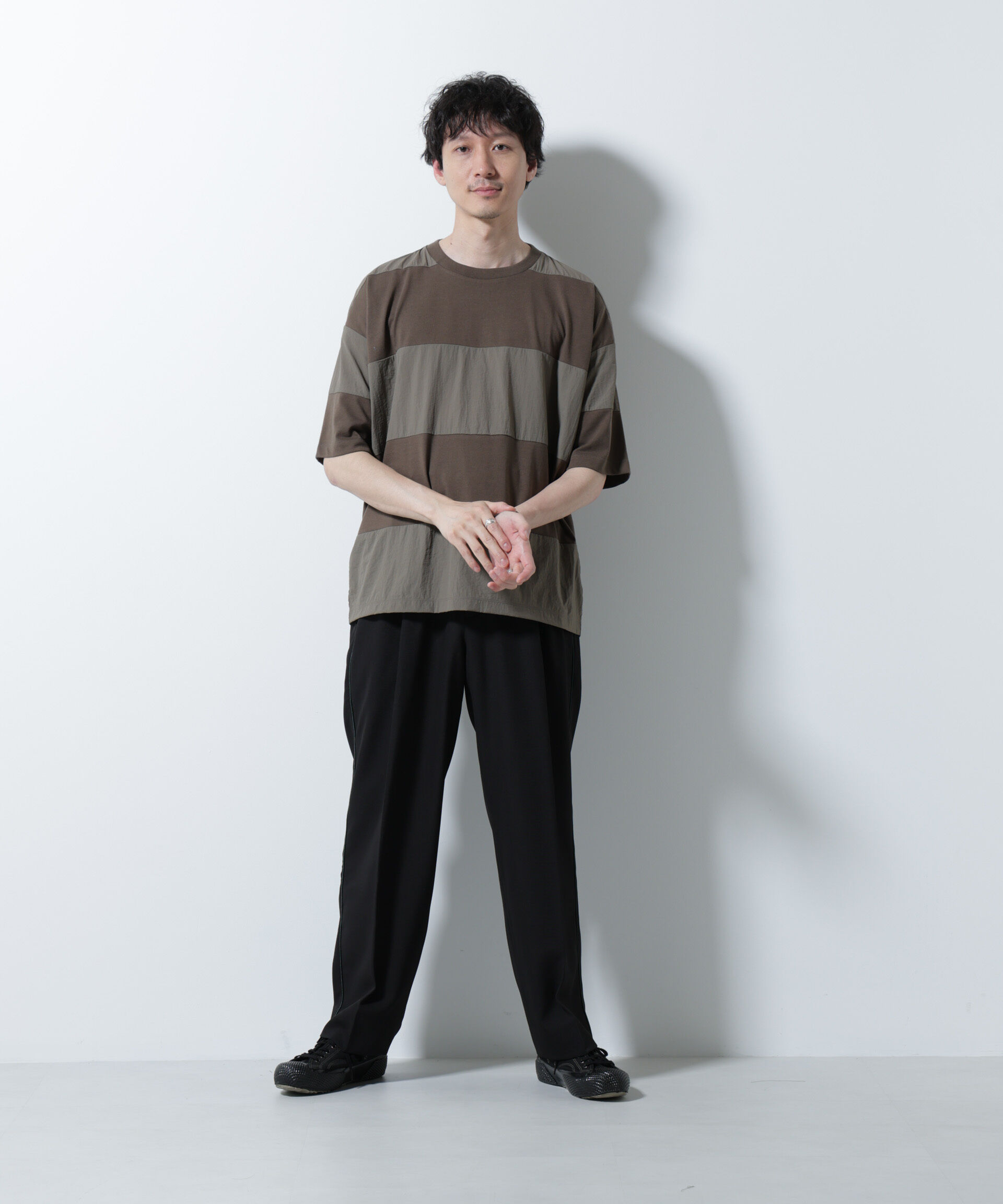 nano･universe「イージー側章スラックス」|チノ|