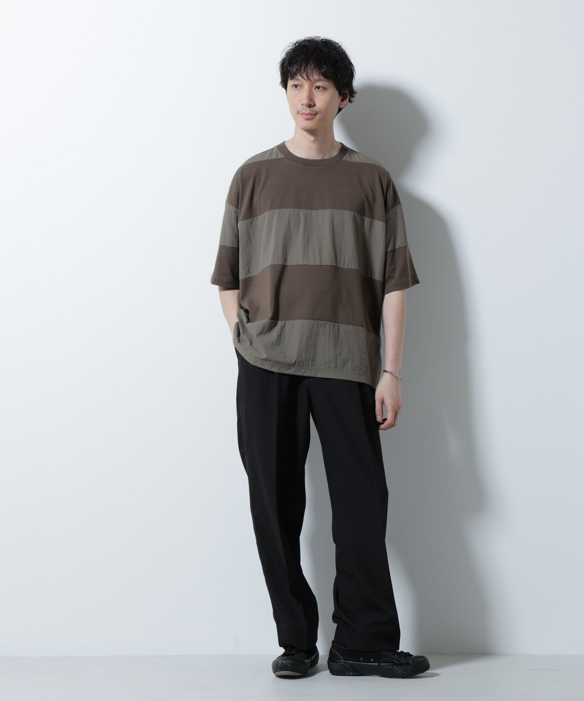 nano･universe「イージー側章スラックス」|チノ|