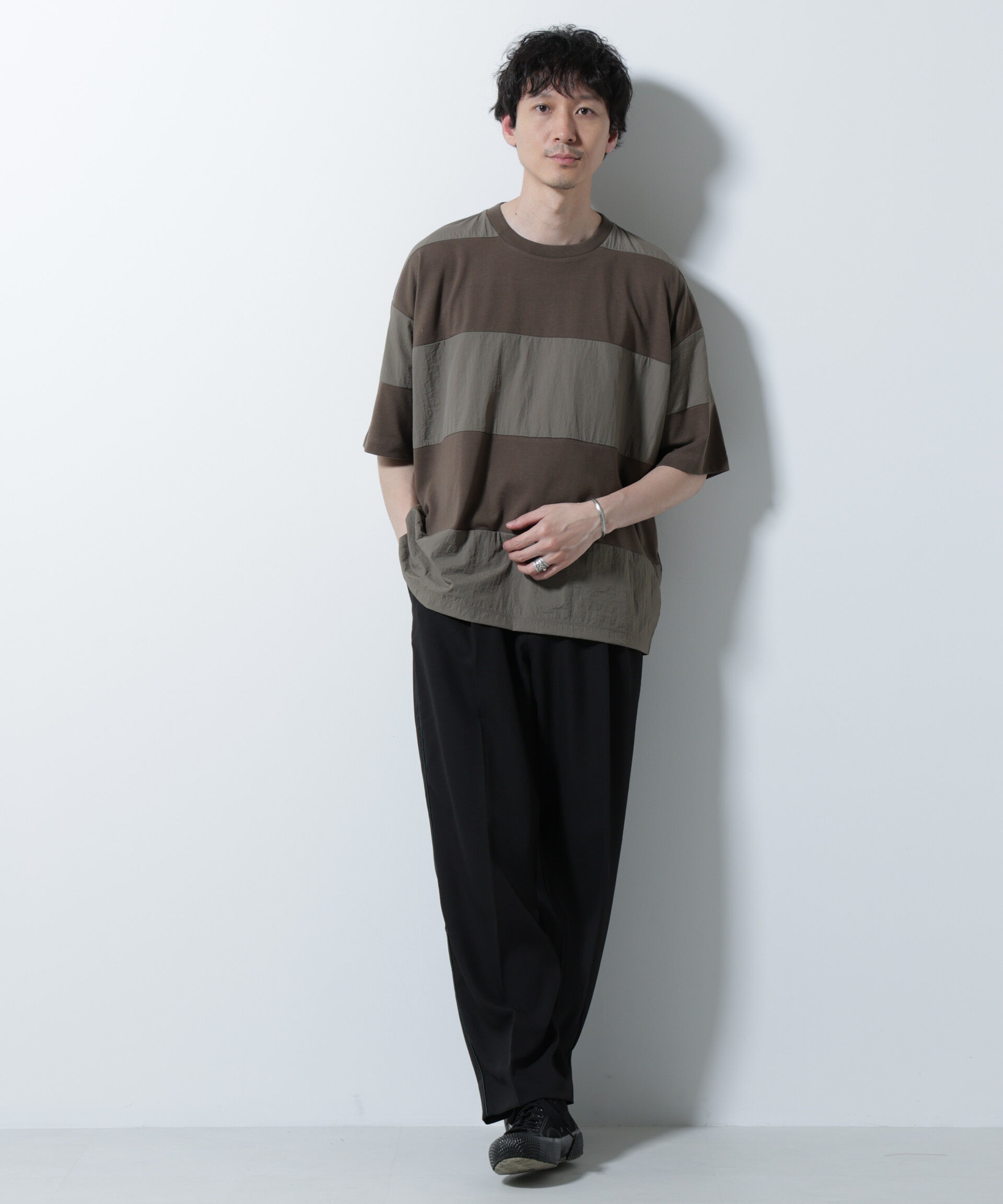 nano･universe「イージー側章スラックス」|チノ|