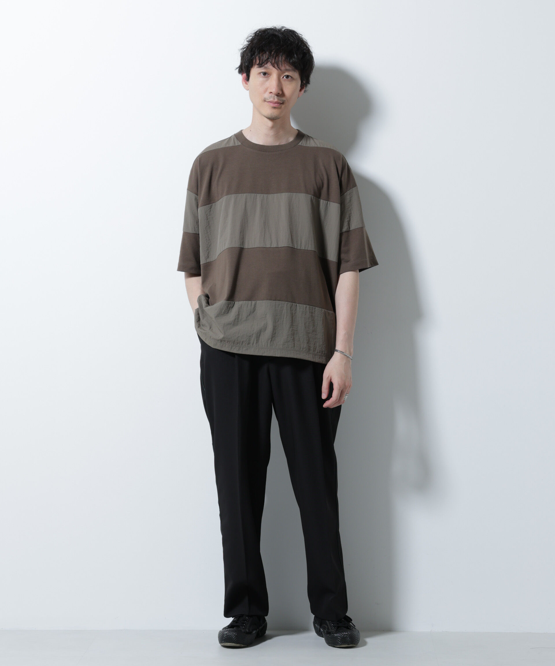 nano･universe「イージー側章スラックス」|チノ|