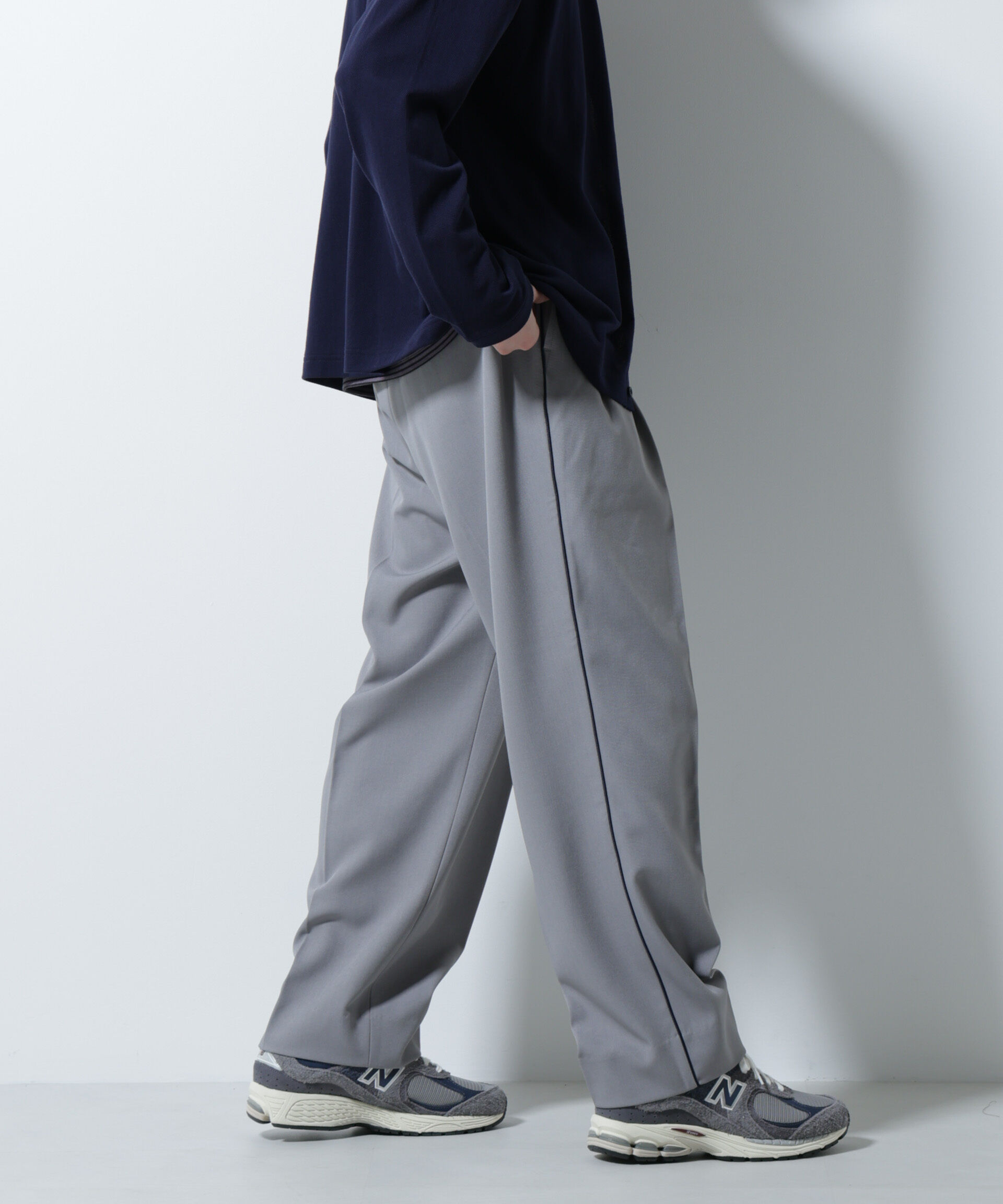 nano･universe「イージー側章スラックス」|チノ|