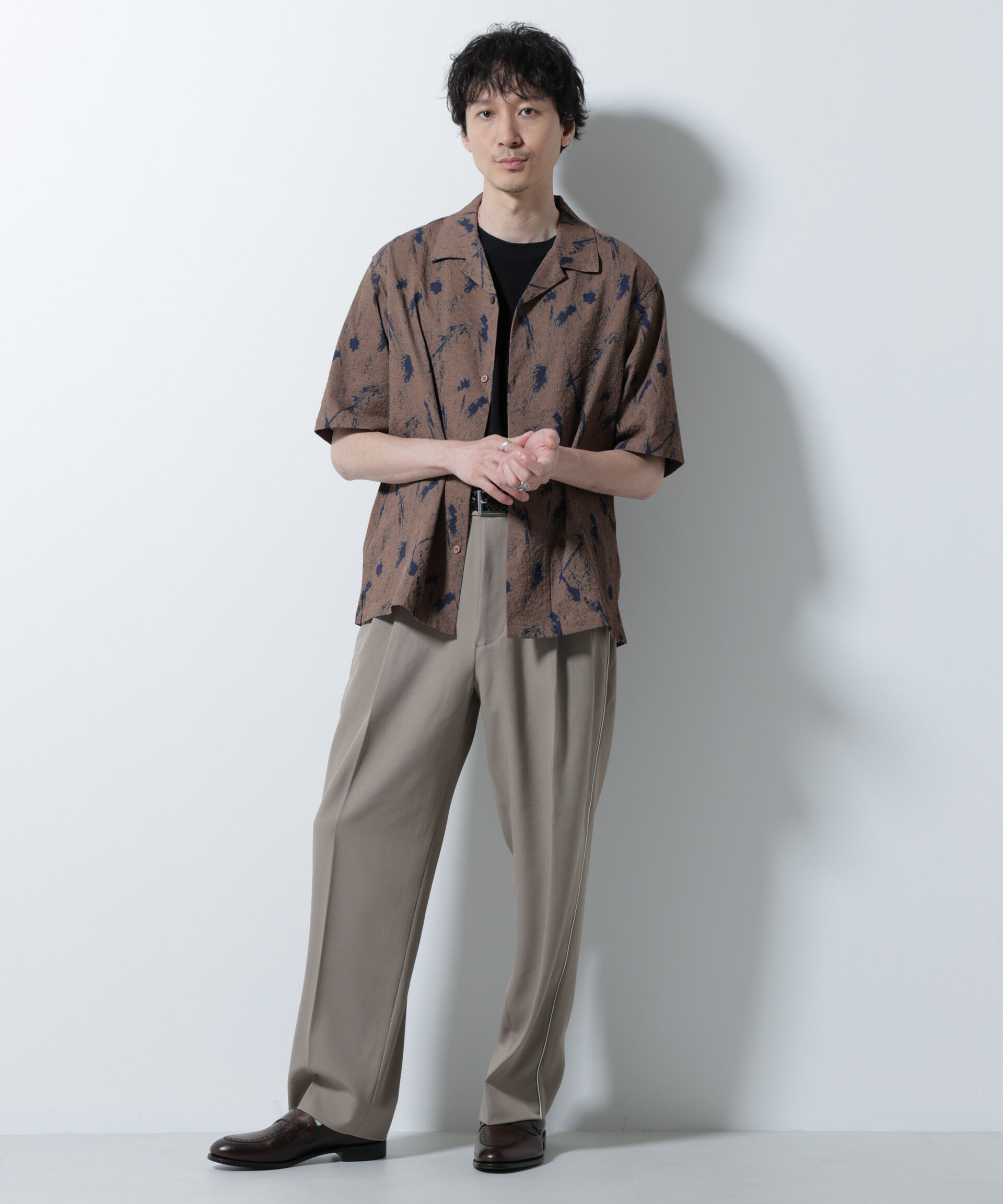 nano･universe「イージー側章スラックス」|チノ|