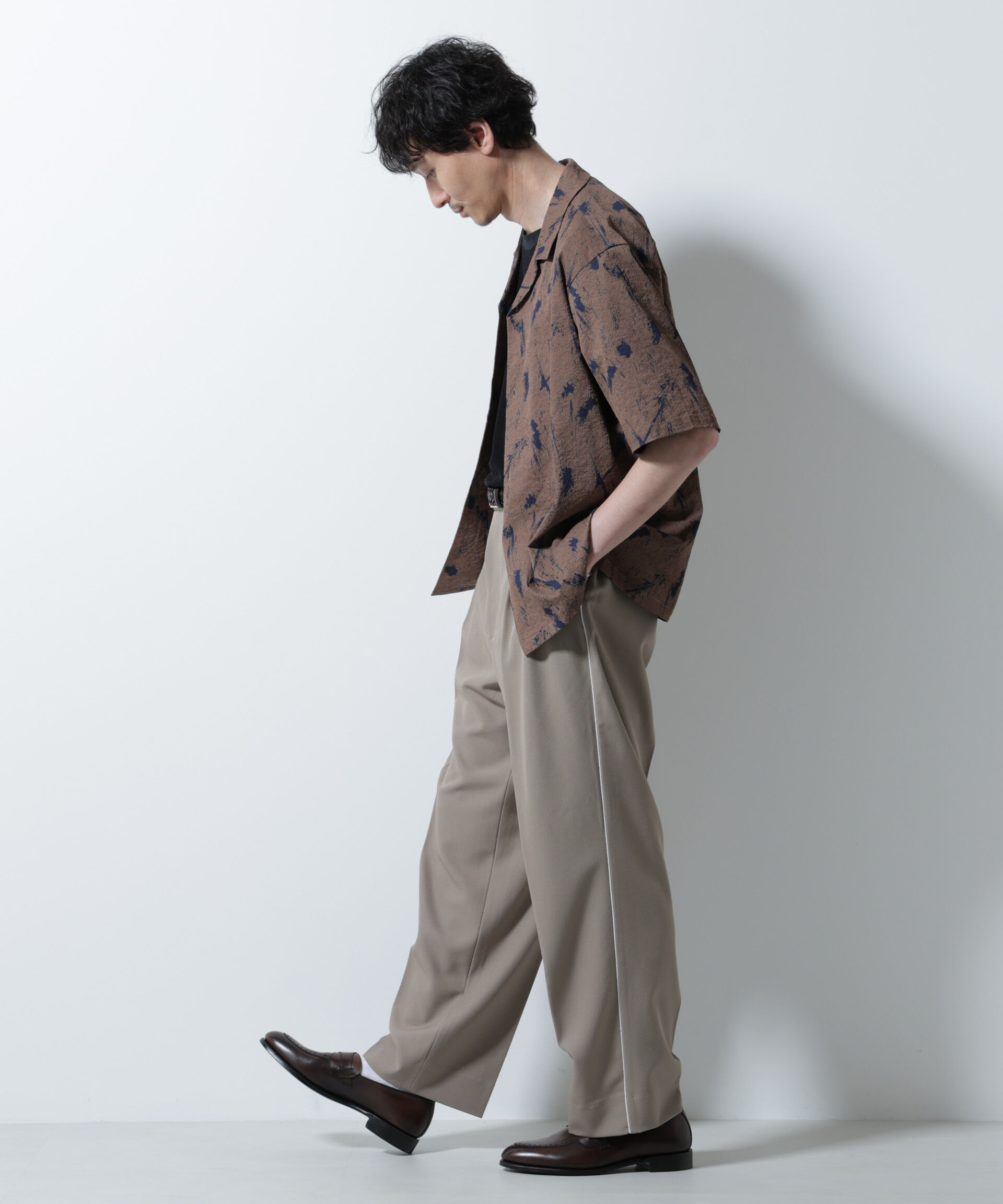 nano･universe「イージー側章スラックス」|チノ|