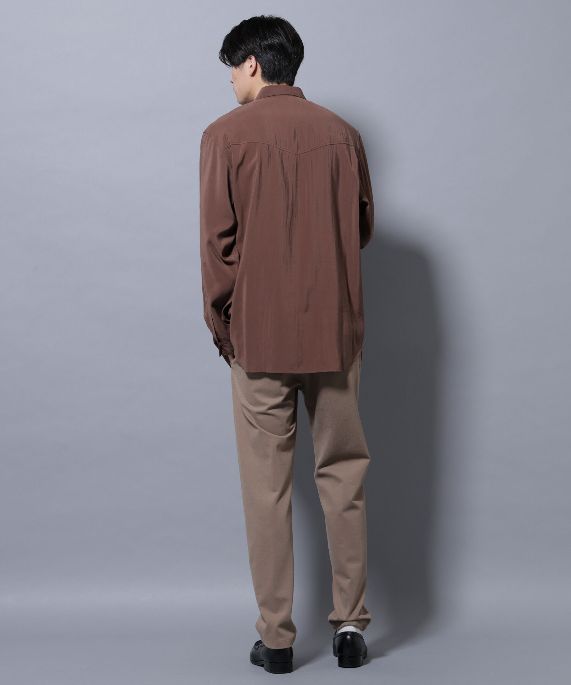 nano･universe「ヴィンテージライクレーヨンフィブリルシャツ」|シャツ・ブラウス|