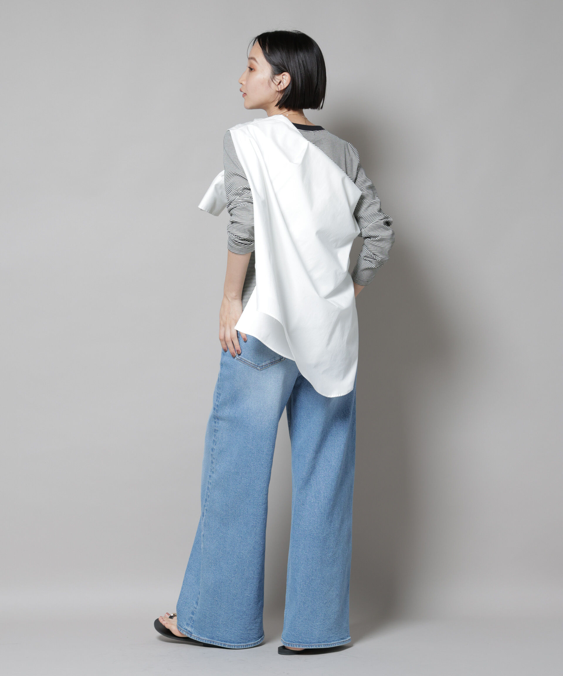 nano･universe「ミジンボーダーロングスリーブTシャツ」|Tシャツ・カットソー|