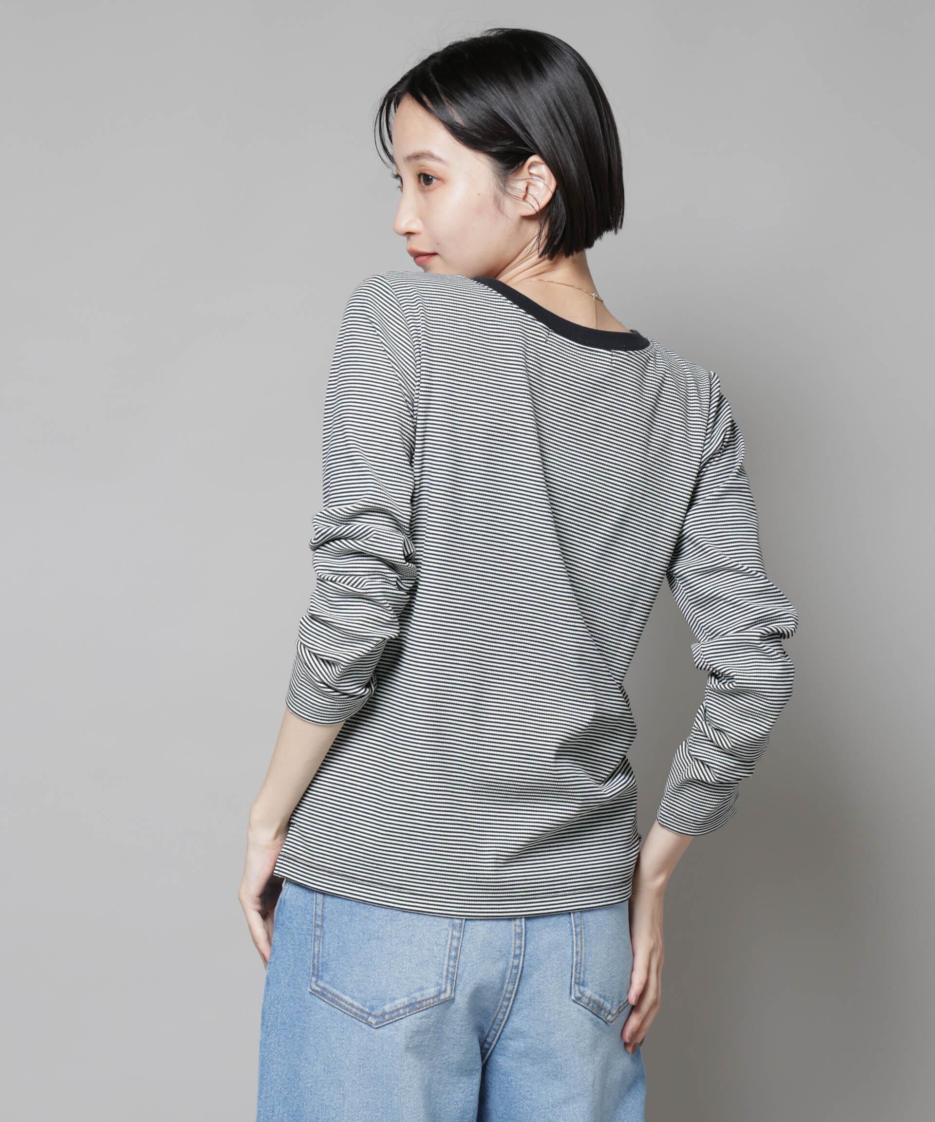 nano･universe「ミジンボーダーロングスリーブTシャツ」|Tシャツ・カットソー|