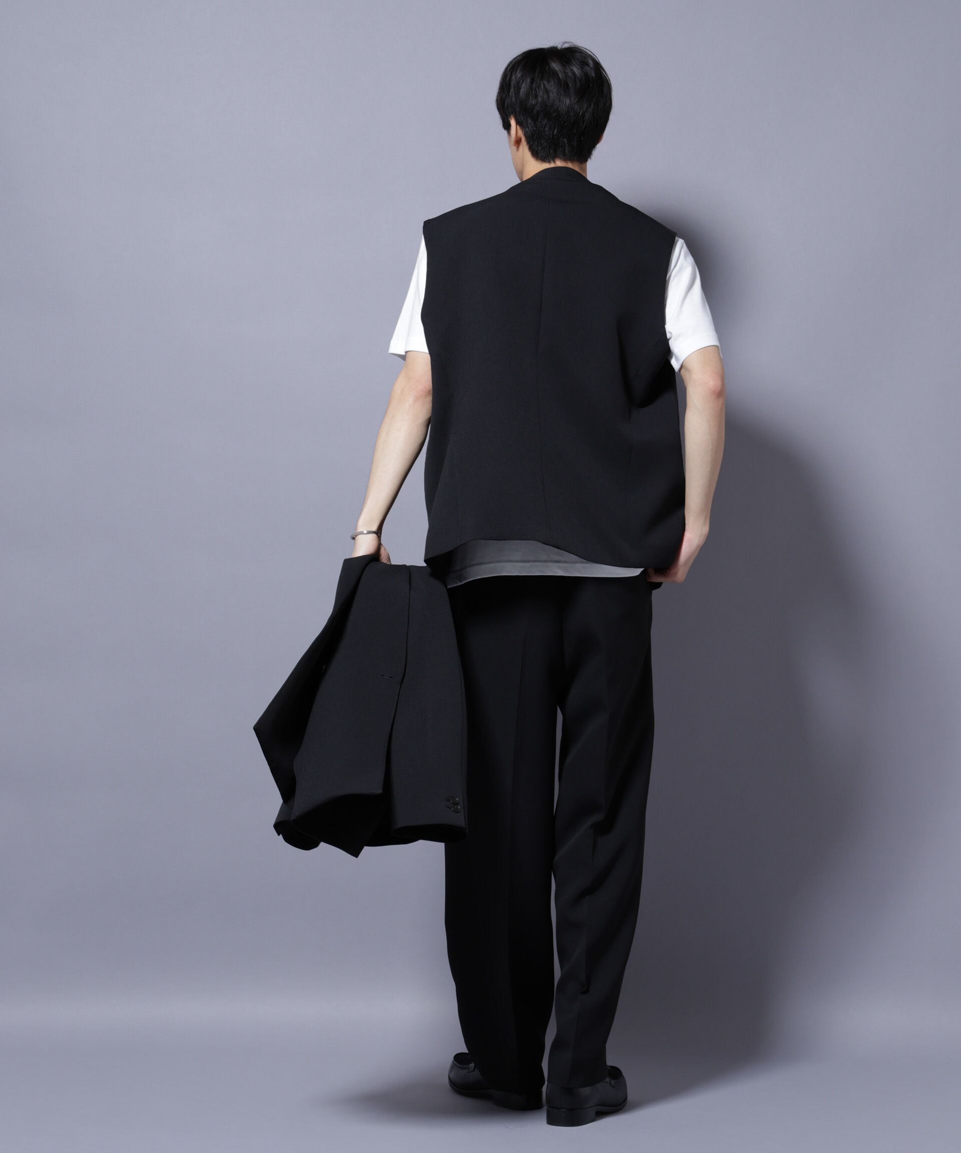 nano･universe「Reflax(R) ダブルクロスウェザーベスト(セットアップ可)」|ダウンベスト・ベスト|