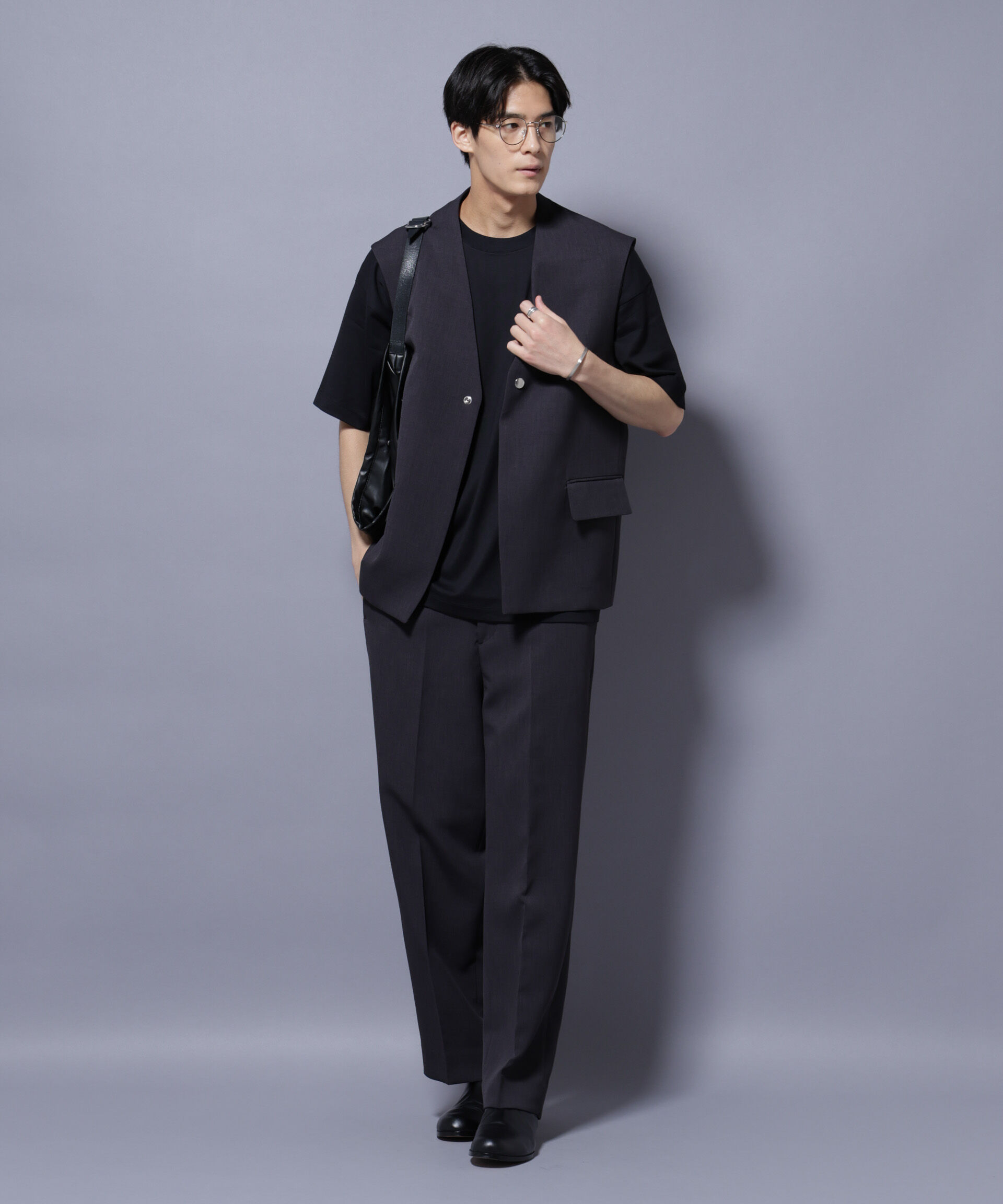 nano･universe「Reflax(R) ダブルクロスウェザーベスト(セットアップ可)」|ダウンベスト・ベスト|